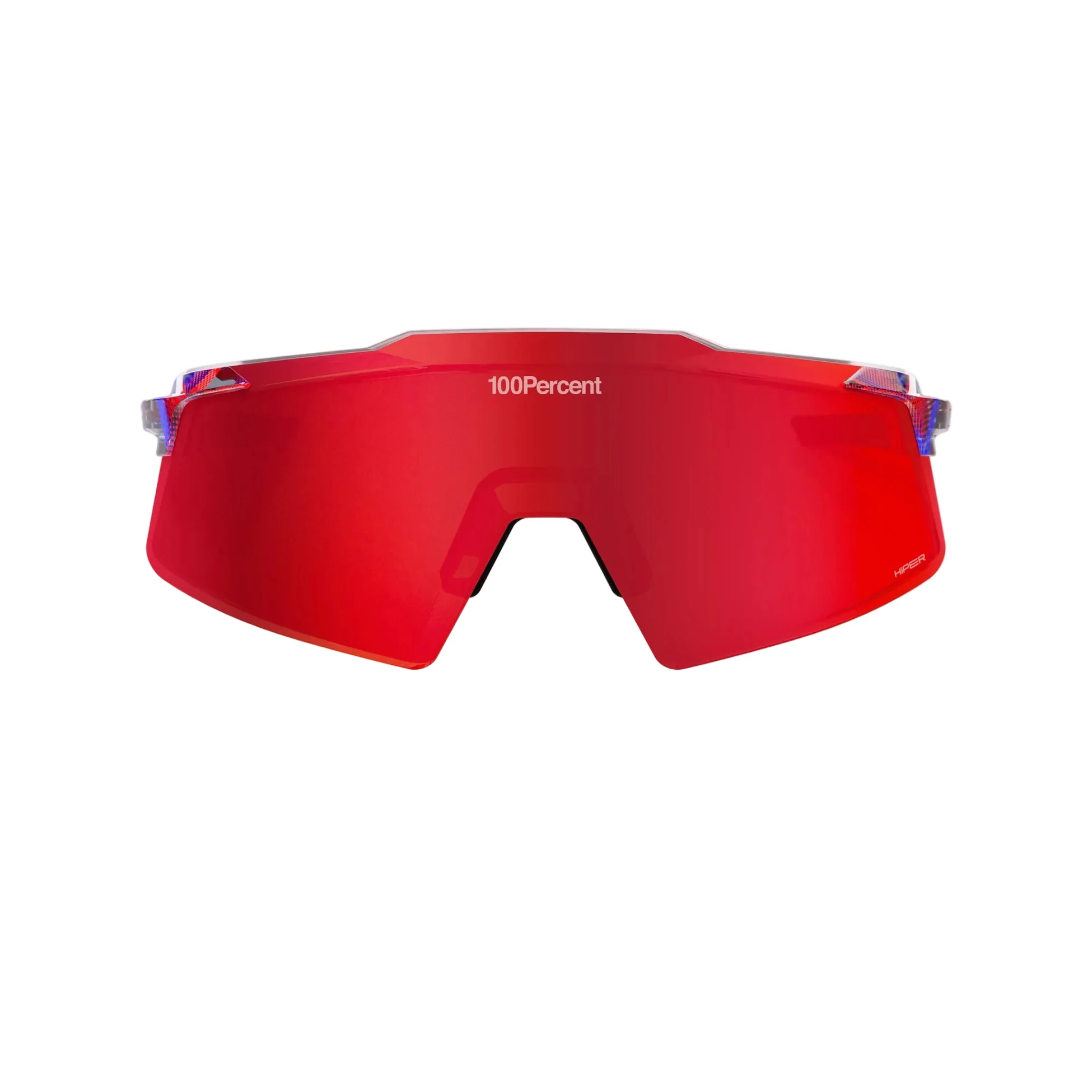 100% Aerocraft FDJ Gloss Translucent Red/Blue - HiPER Fire Red Mirror Lens - Image 2