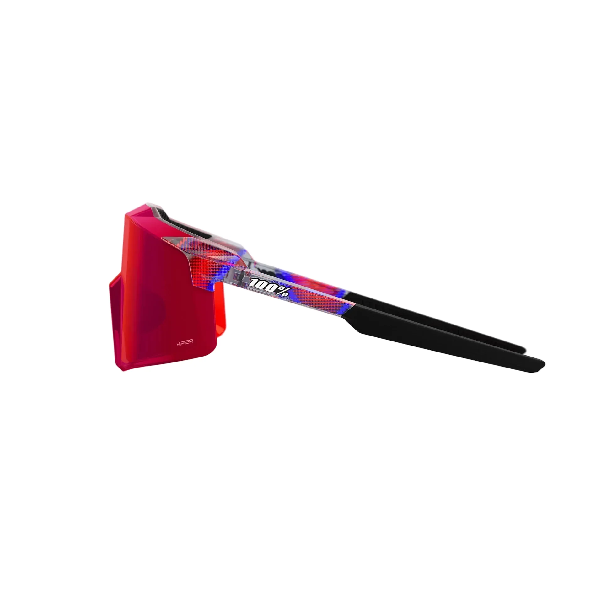 100% Aerocraft FDJ Gloss Translucent Red/Blue - HiPER Fire Red Mirror Lens - Image 3
