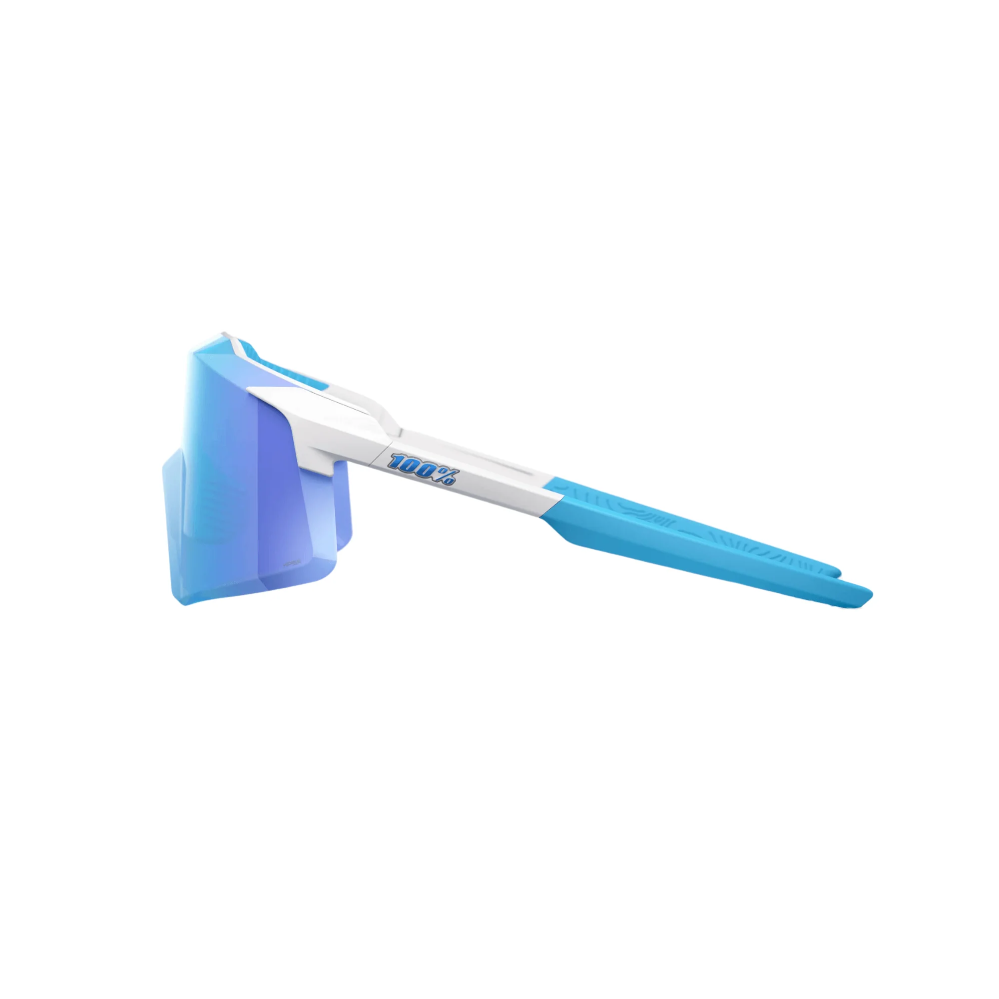 100% Aerocraft Matte White HiPER® Blue Mirror Lens - Image 3