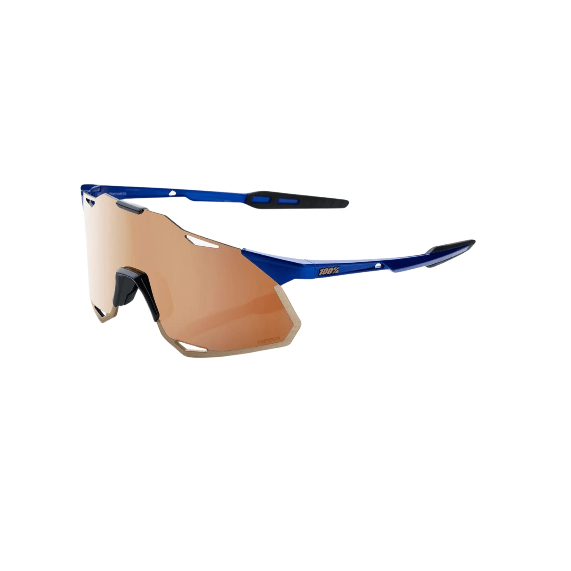 100% Hypercraft XS Gloss Cobalt Blue Hiper Copper Mirror Lens