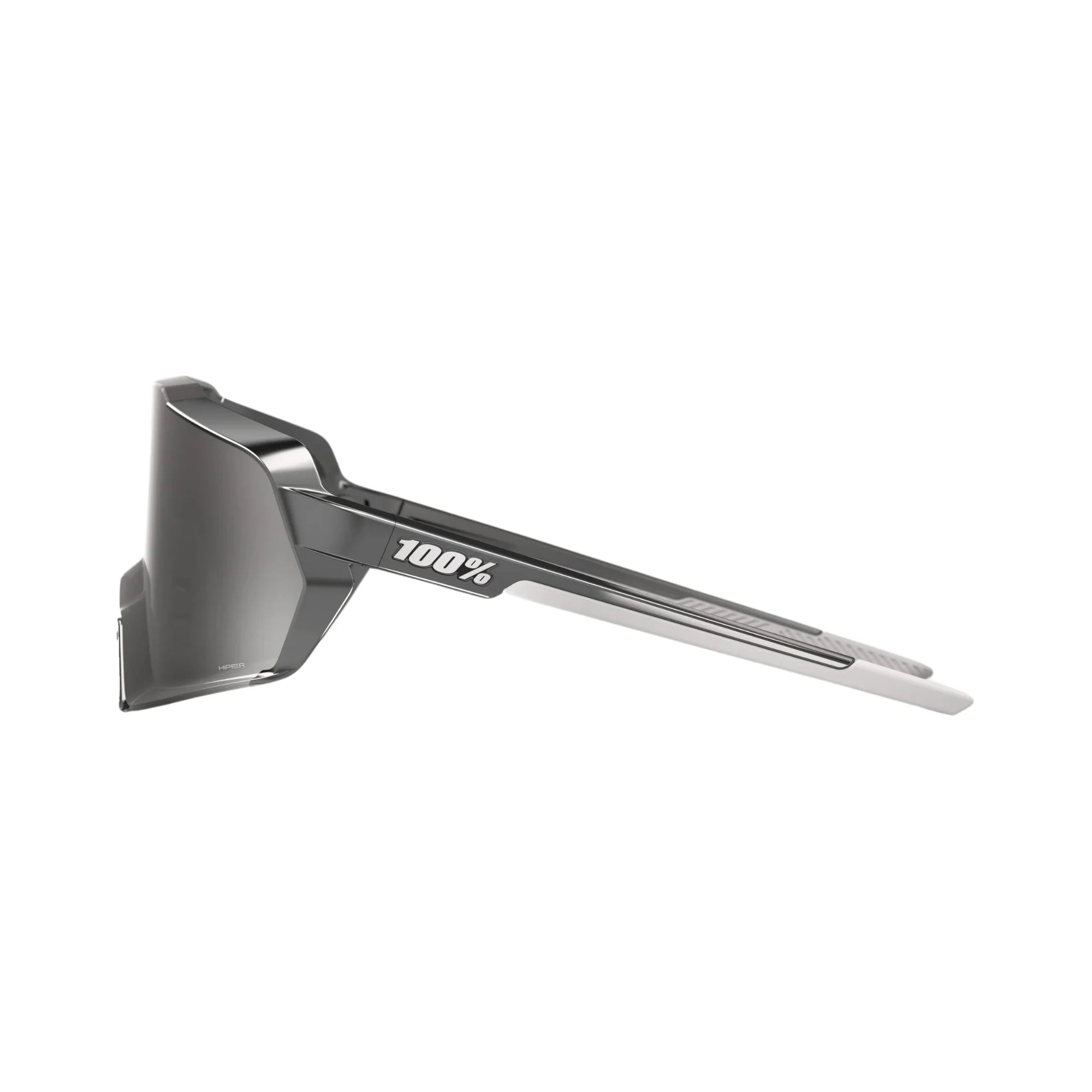 100% Korbin Gloss Black Chrome - HiPER Silver Mirror Lens - Image 3