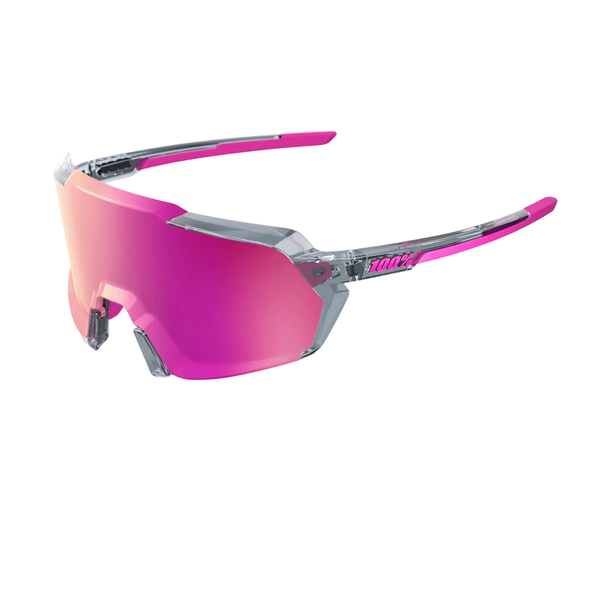 100% Korbin Polished Translucent Grey Purple Multilayer Mirror Lens