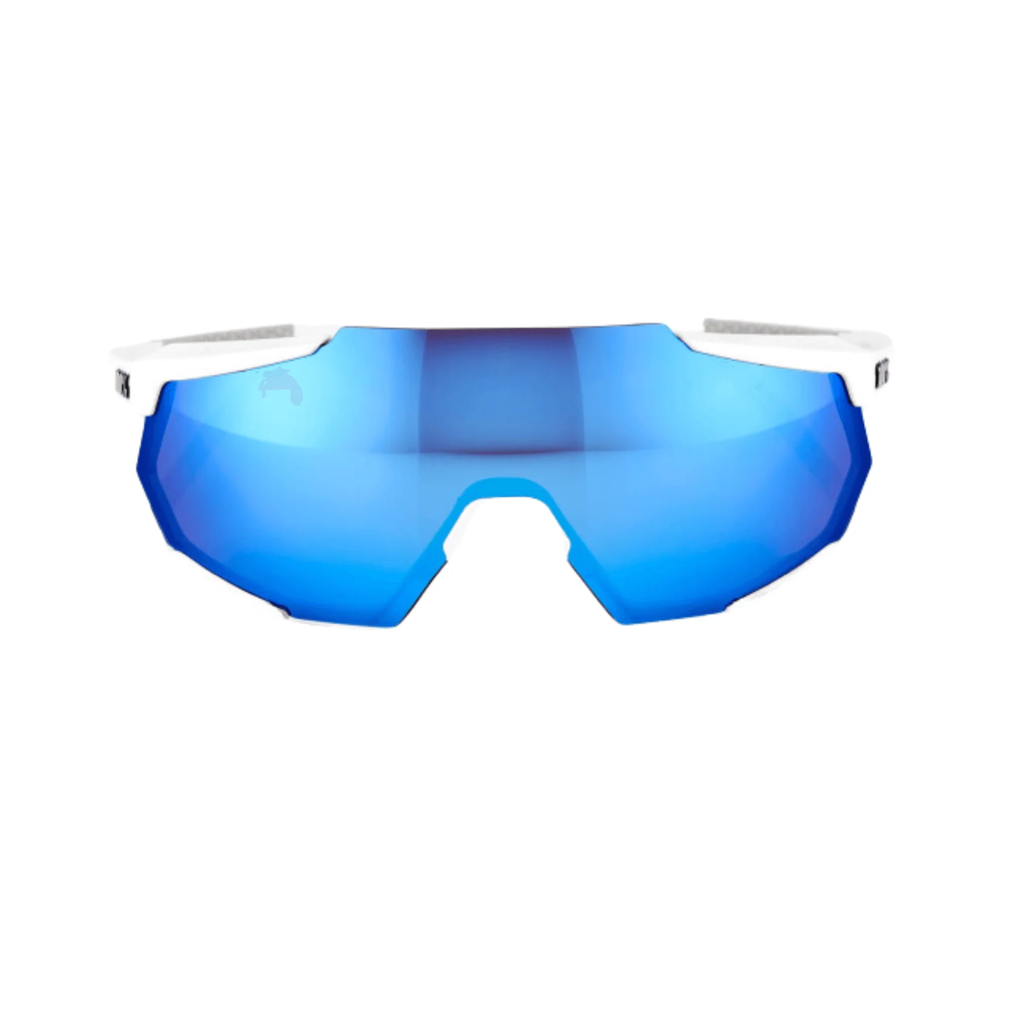 100% Racetrap Matte White HiPER® Blue Multilayer Mirror Lens - Image 2