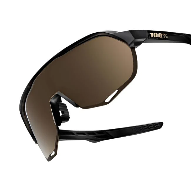 100% S2 Matte Black Soft Gold Mirror Lense - Image 2