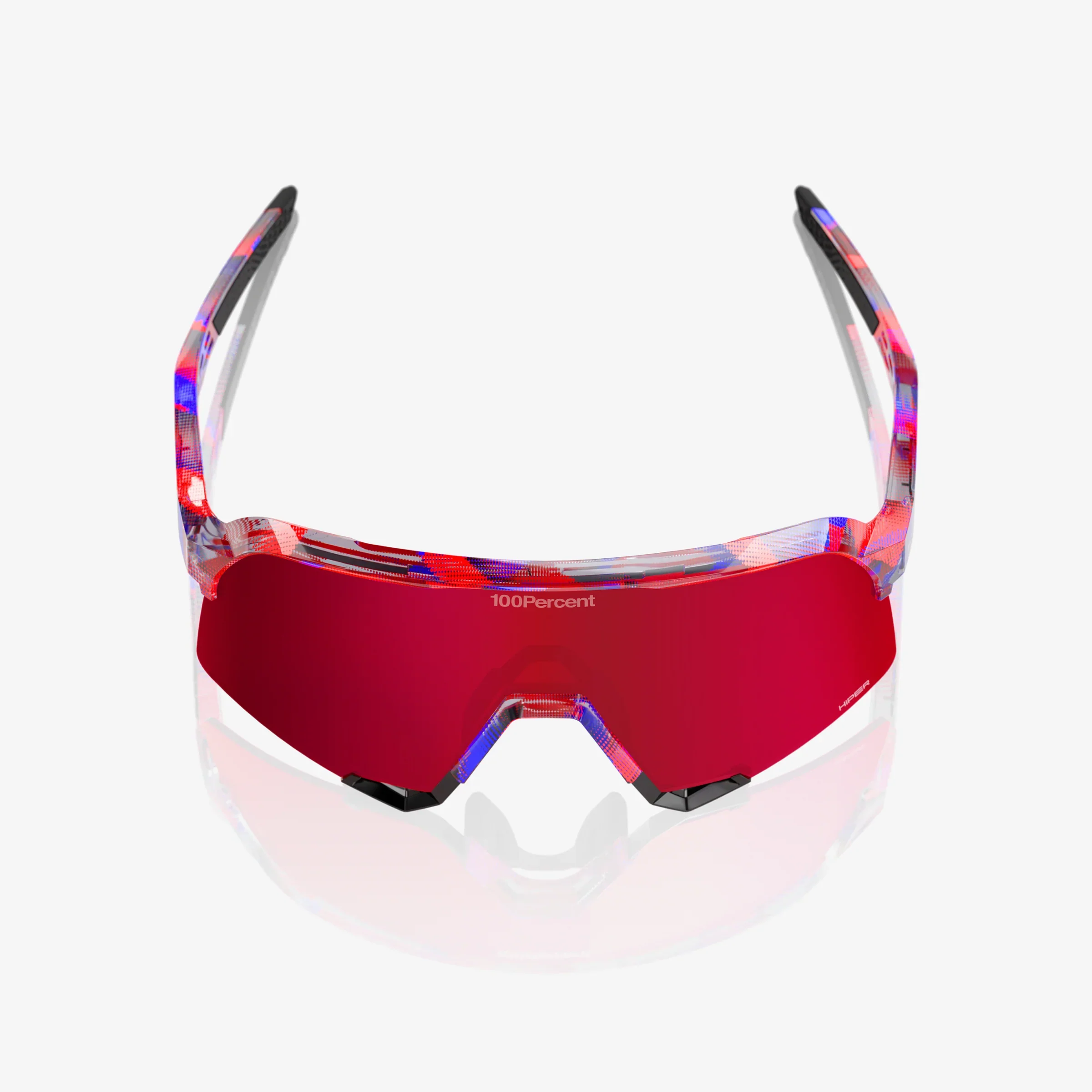 100% S3 FDJ Gloss Translucent Red/Blue - HiPER Fire Red Mirror Lens - Image 4