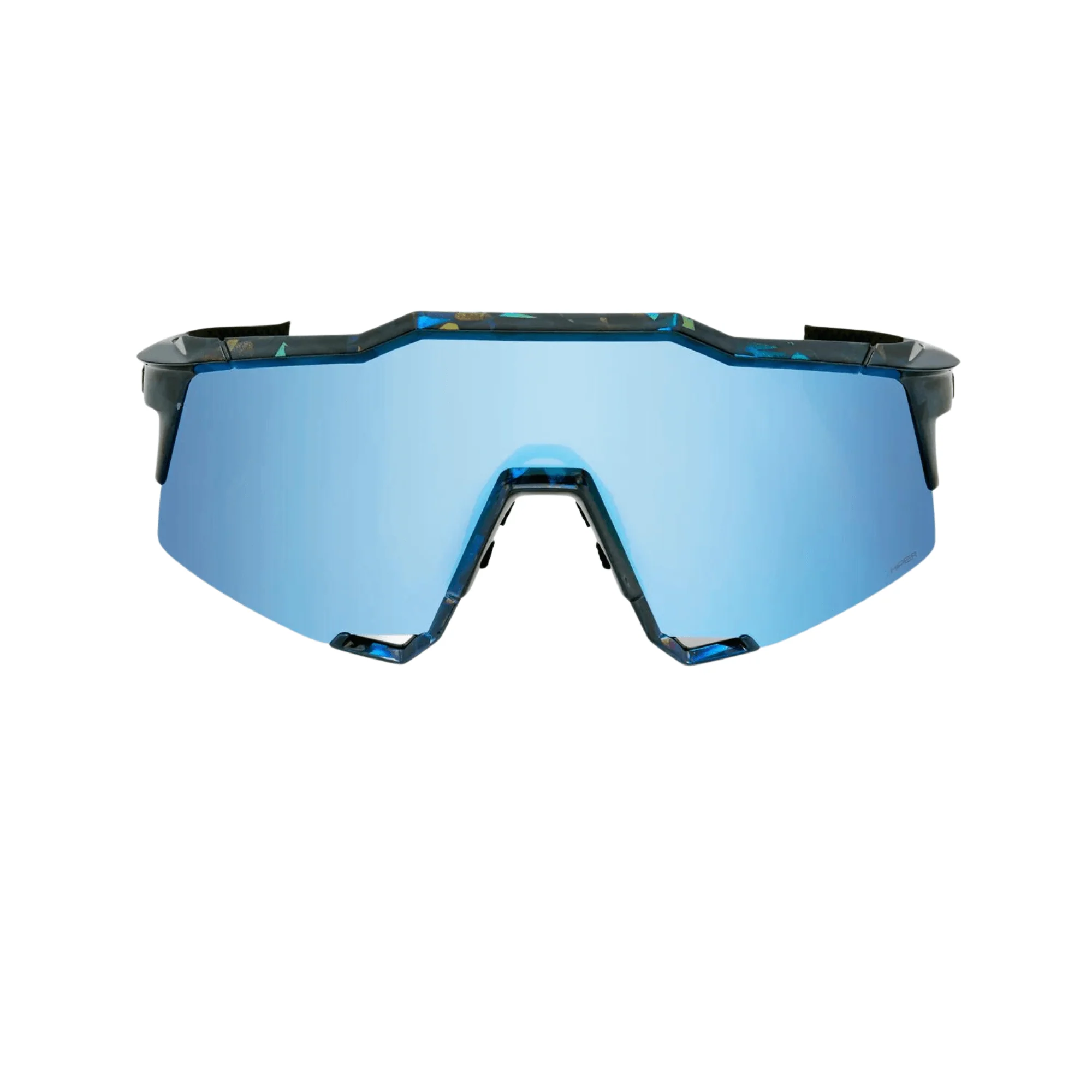 100% Speedcraft Black Holographic Hiper Blue Multilayer Mirror Lens - Image 2