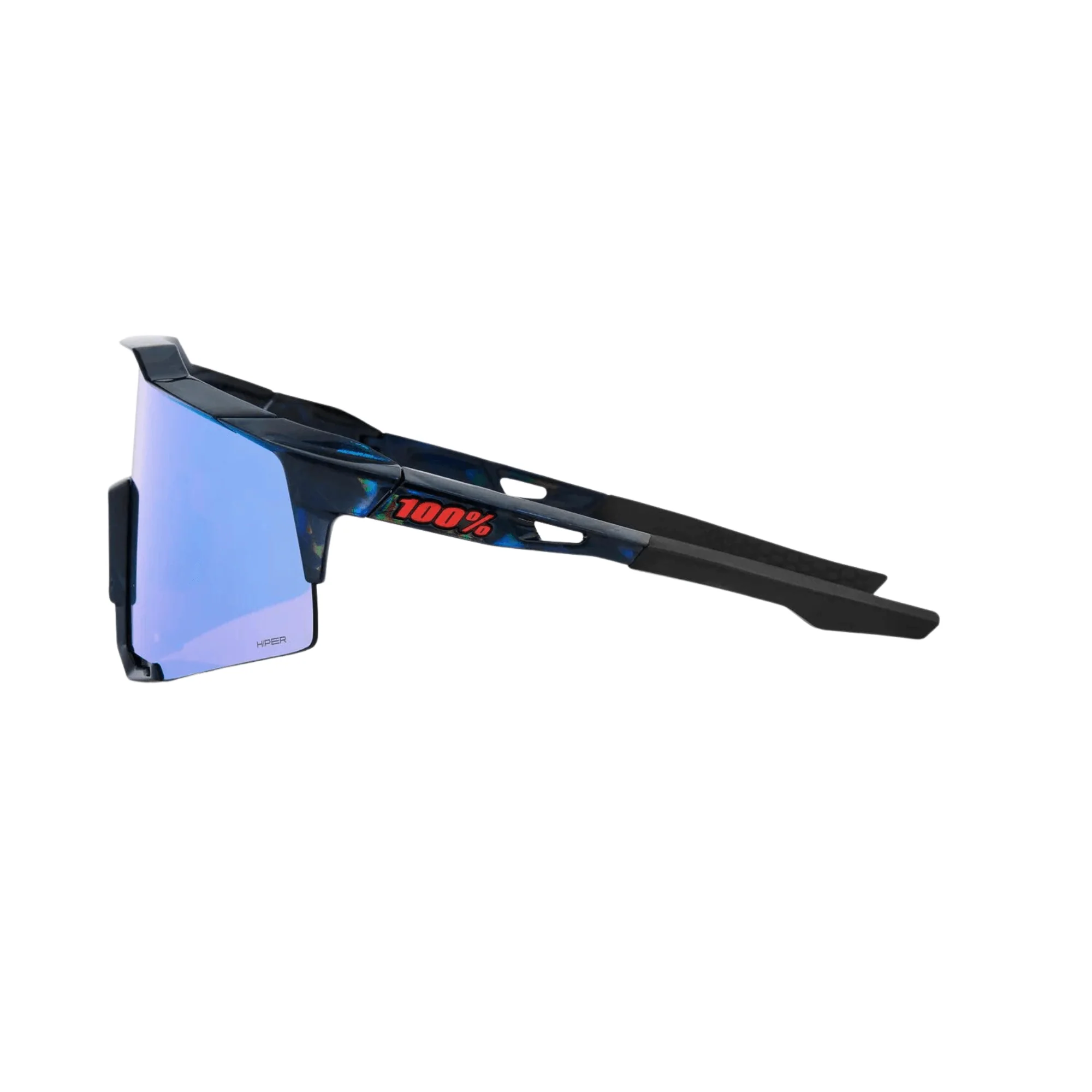 100% Speedcraft Black Holographic Hiper Blue Multilayer Mirror Lens - Image 3