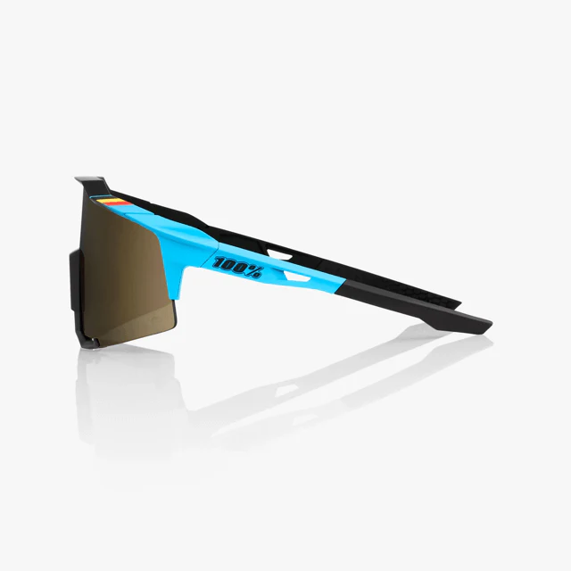 100% Speedcraft BWR Black  / Soft Gold Mirror Lens - Image 3