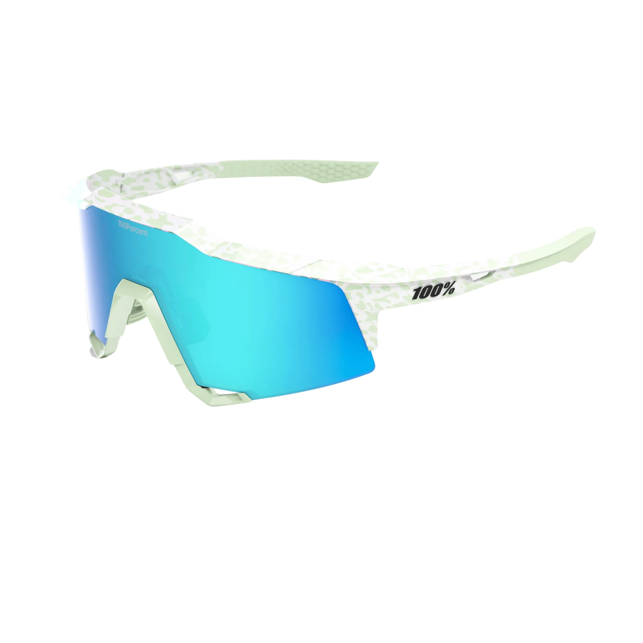 100% Speedcraft LE Elly 2 Polished Light Green - Blue Topaz Mirror Lens