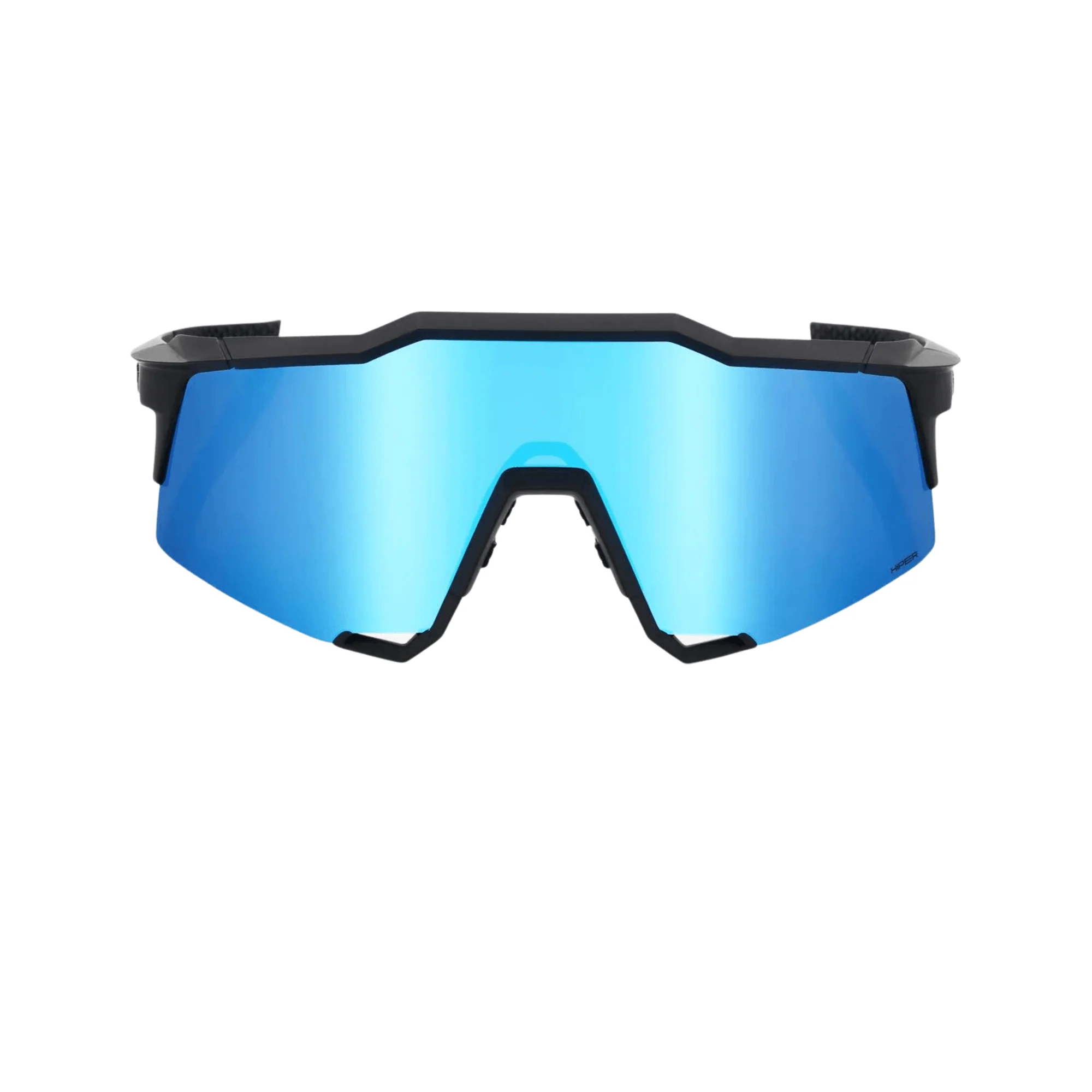 100% Speedcraft Matte Black Hiper Blue Multilayer Mirror Lens - Image 2