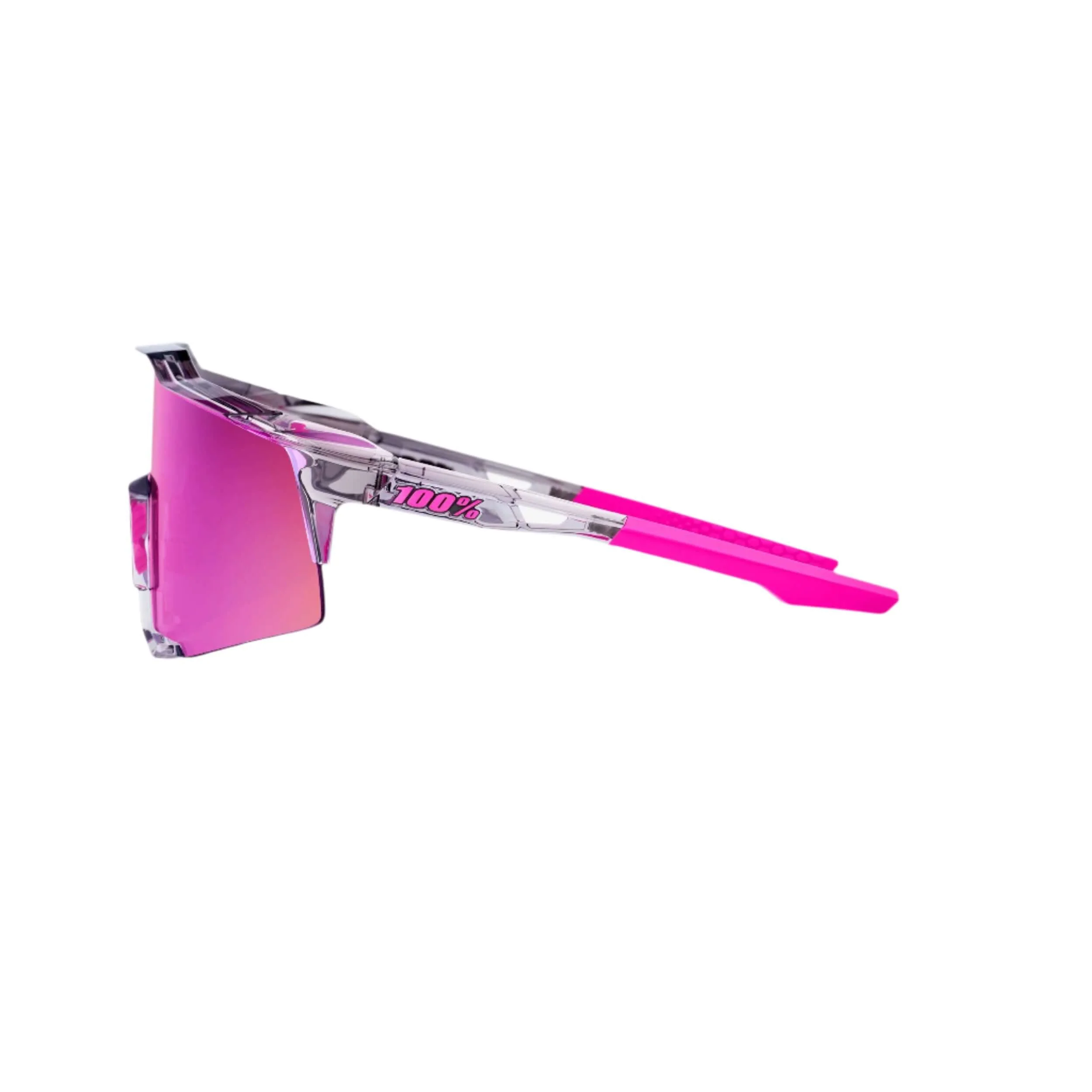 100% Speedcraft Polished Translucent Grey - Purple Multilayer Mirror Lens - Image 3
