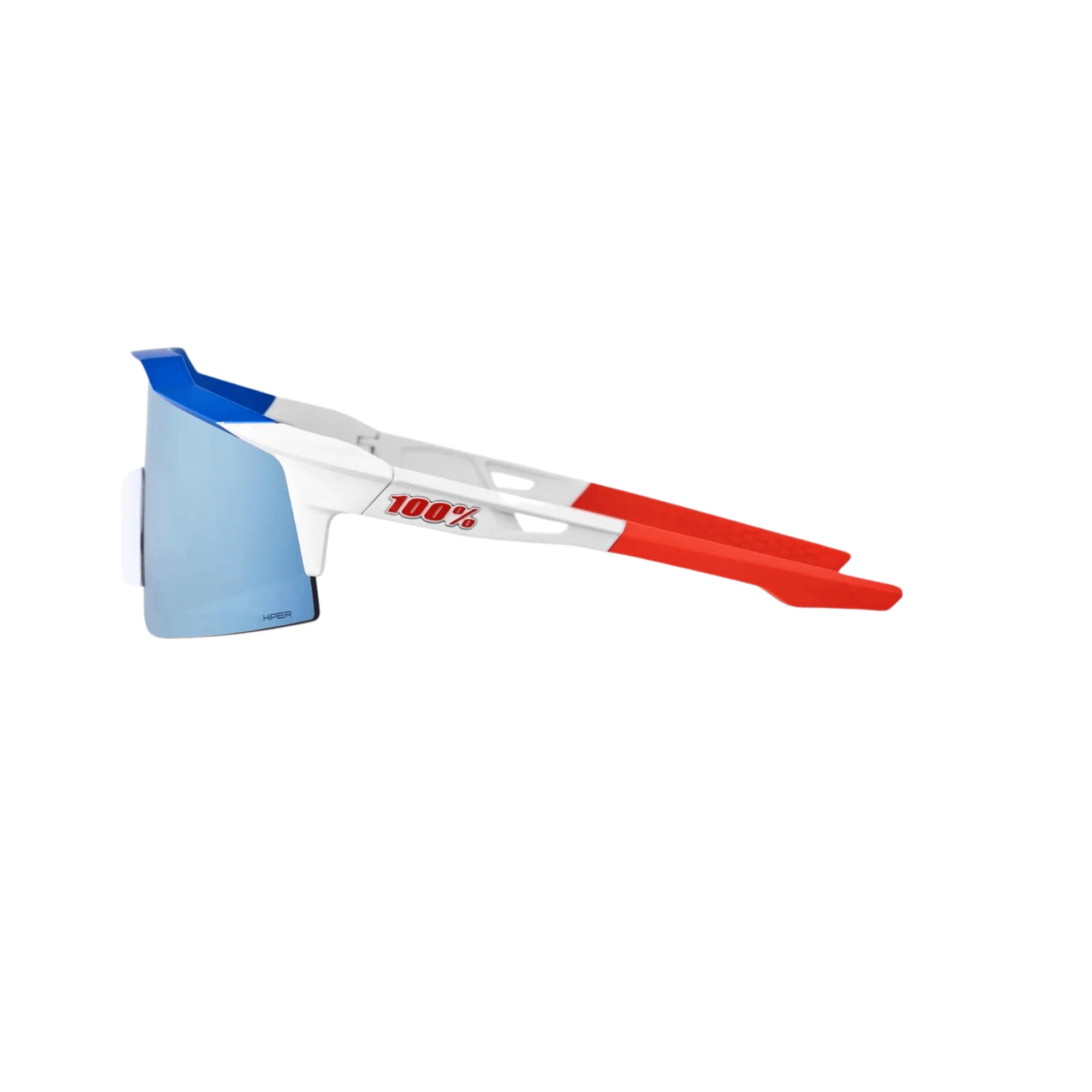 100% Speedcraft SL TotalEnergies Team Matte White Metallic Blue Hiper Blue Multilayer Mirror Lens - Image 3