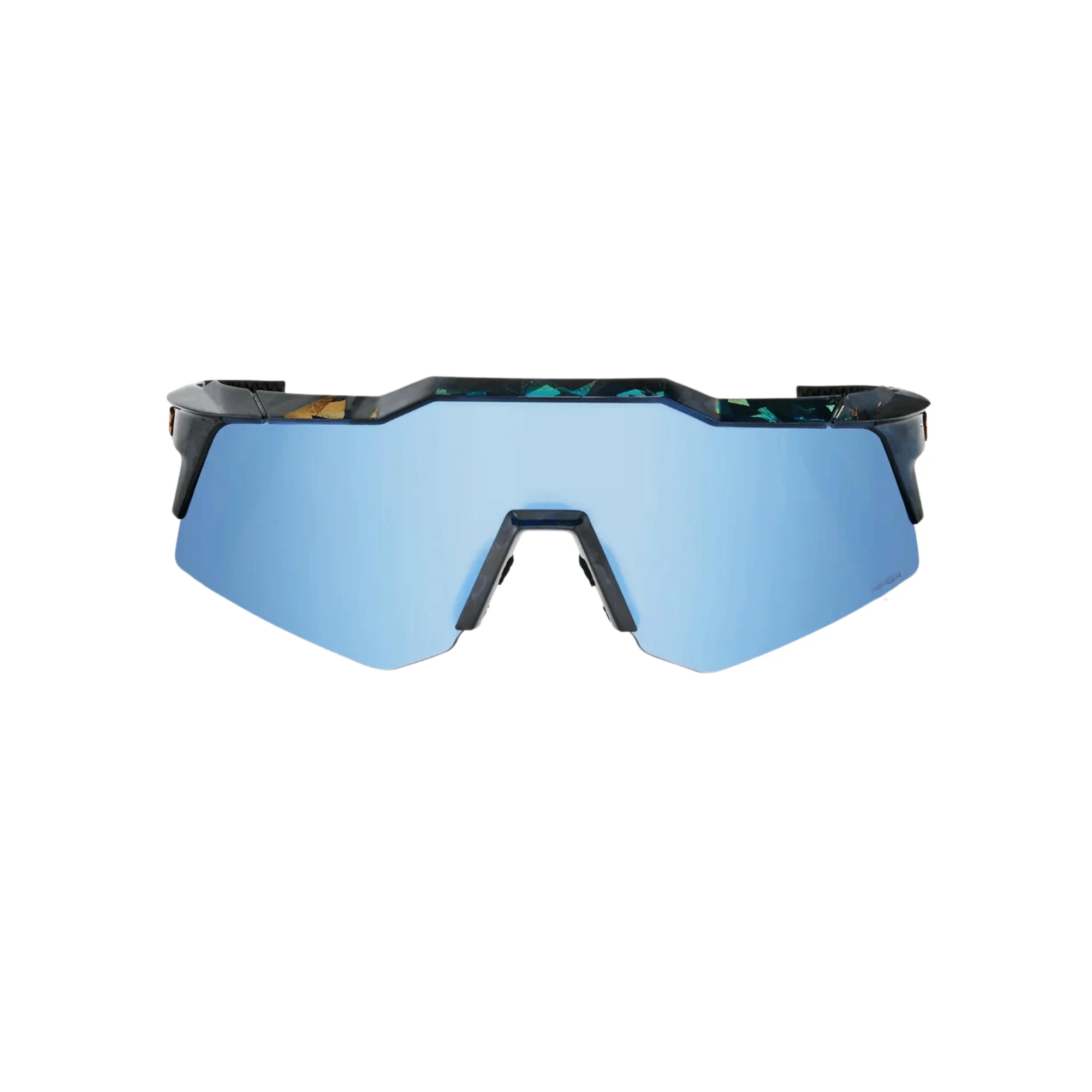 100% Speedcraft XS Black Holographic Hiper Blue Multilayer Mirror Lens - Image 2