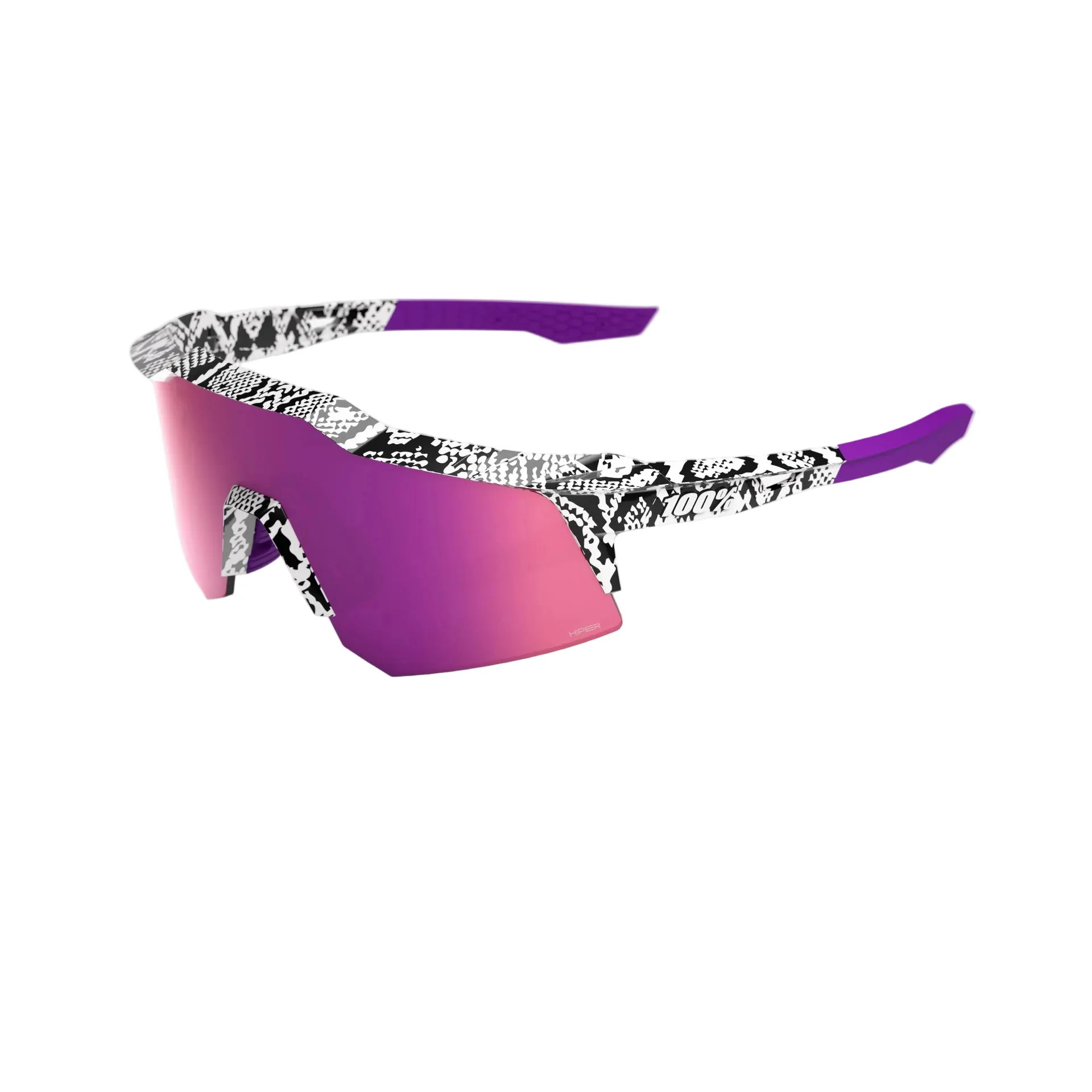 100% Speedcraft XS LE Elly 3 Gloss White - HiPER Dark Purple Mirror Lens
