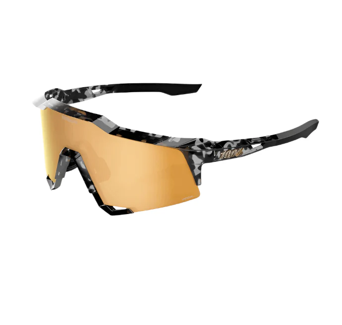 100% Speedcraft Money Mike 3 Polished Black Tortoise - HiPER 24K Gold Mirror Lens