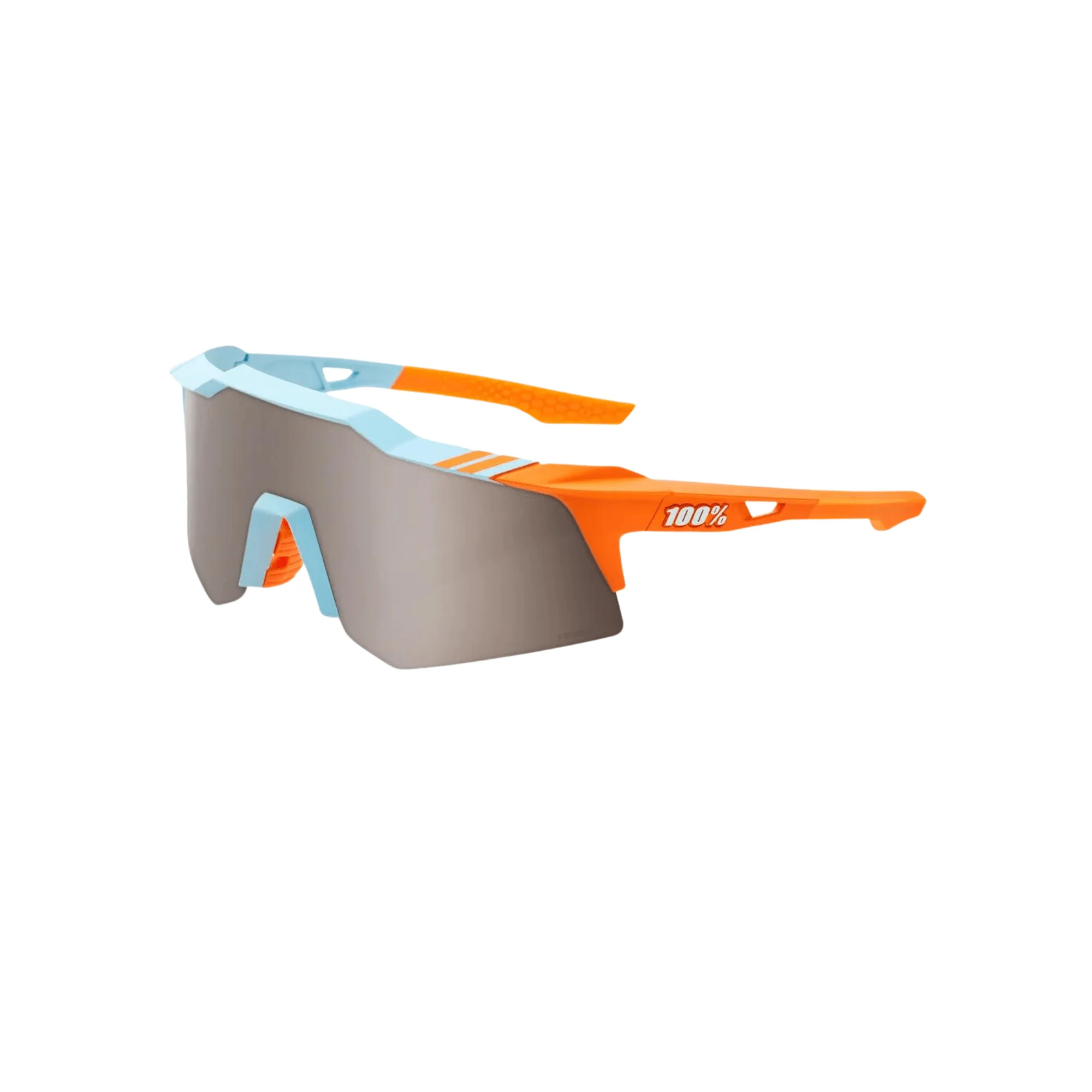 100% Speedcraft XS Soft Tact Two Tone Hiper Silver Mirror Lens