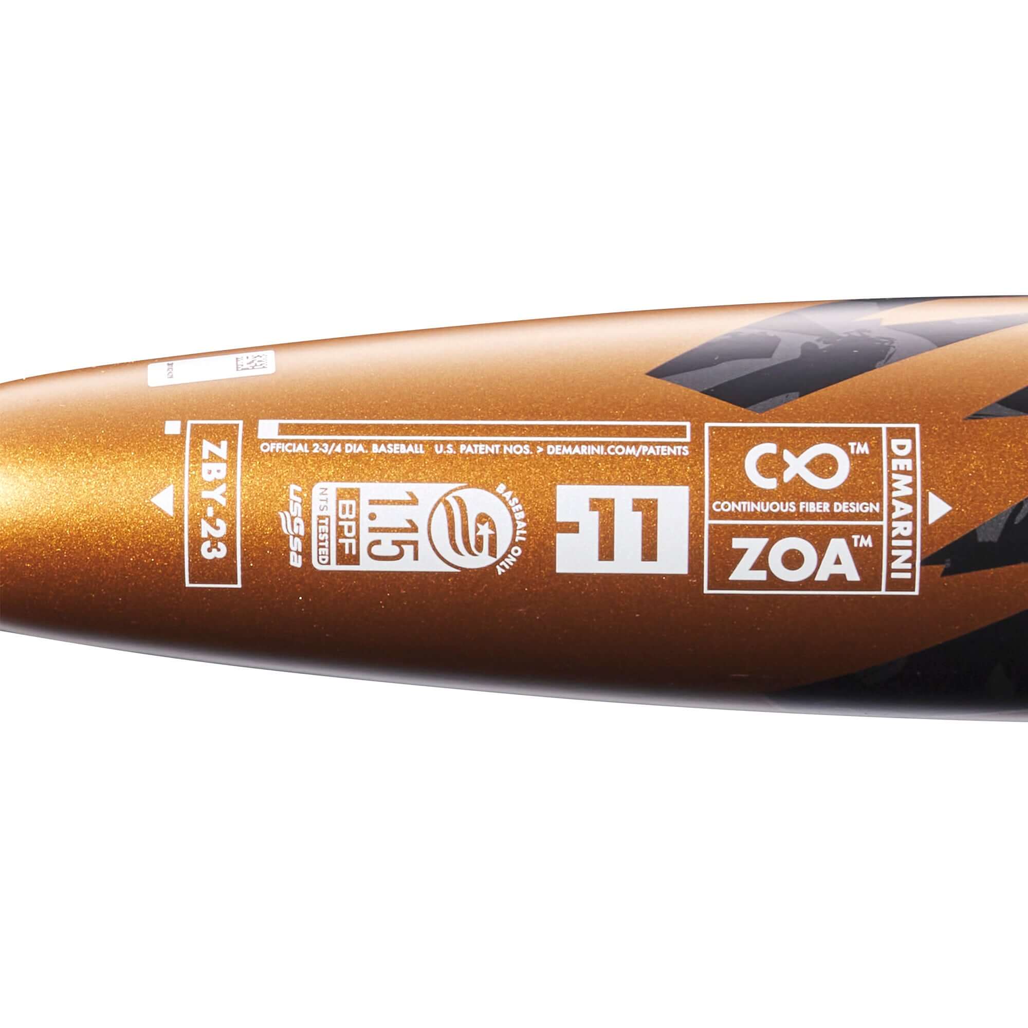 2023 DeMarini Zoa 2 ¾” (-11) USSSA Baseball Bat - Image 7