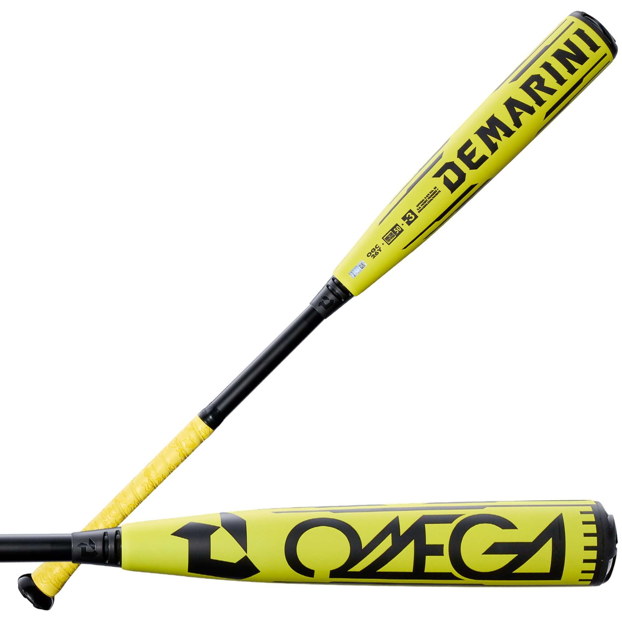 2026 DeMarini Omega Electric Yellow (-3) BBCOR Baseball Bat - Image 10