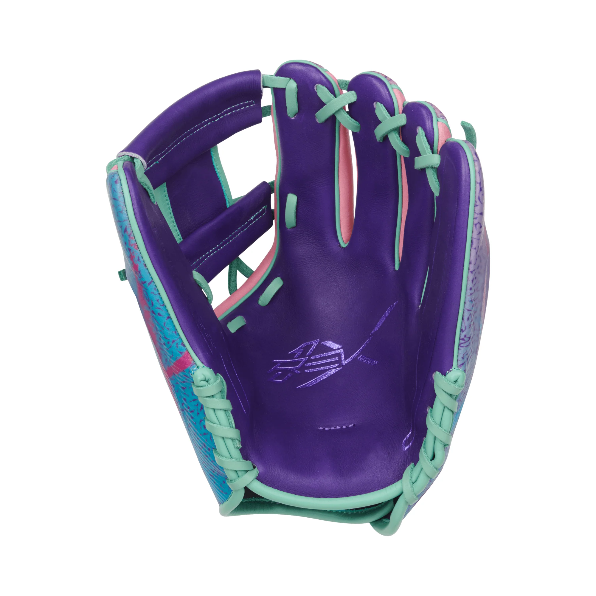 2026 Rawlings REV1X Series Baseball Glove 11.75" Purple/Mint/Pink - Image 3