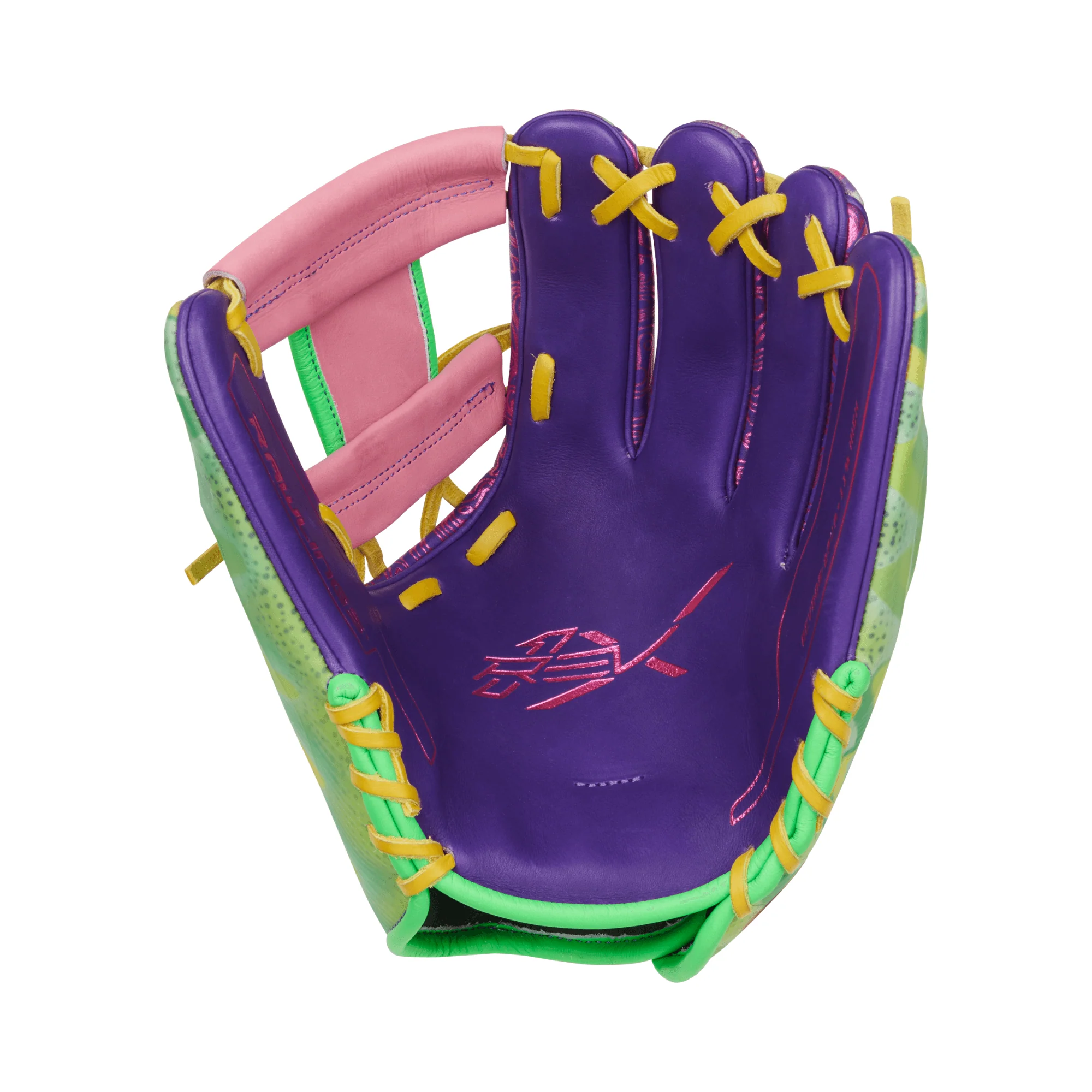 2026 Rawlings REV1X Series Baseball Glove 11.75" Purple/Pink/Optic - Image 3