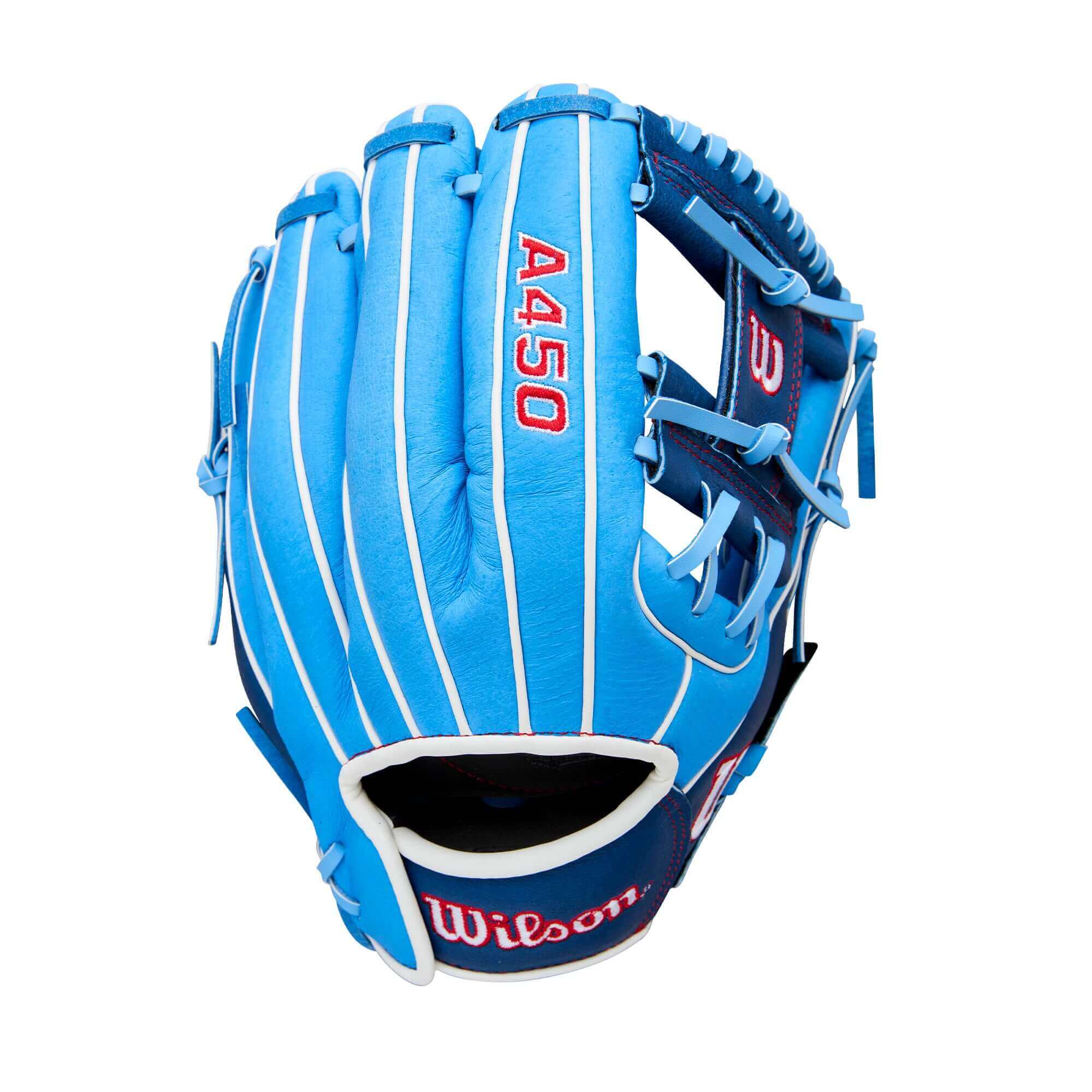 2026 Wilson A450 11.5" Cool Blue/Royal Blue/White/Red - Image 4