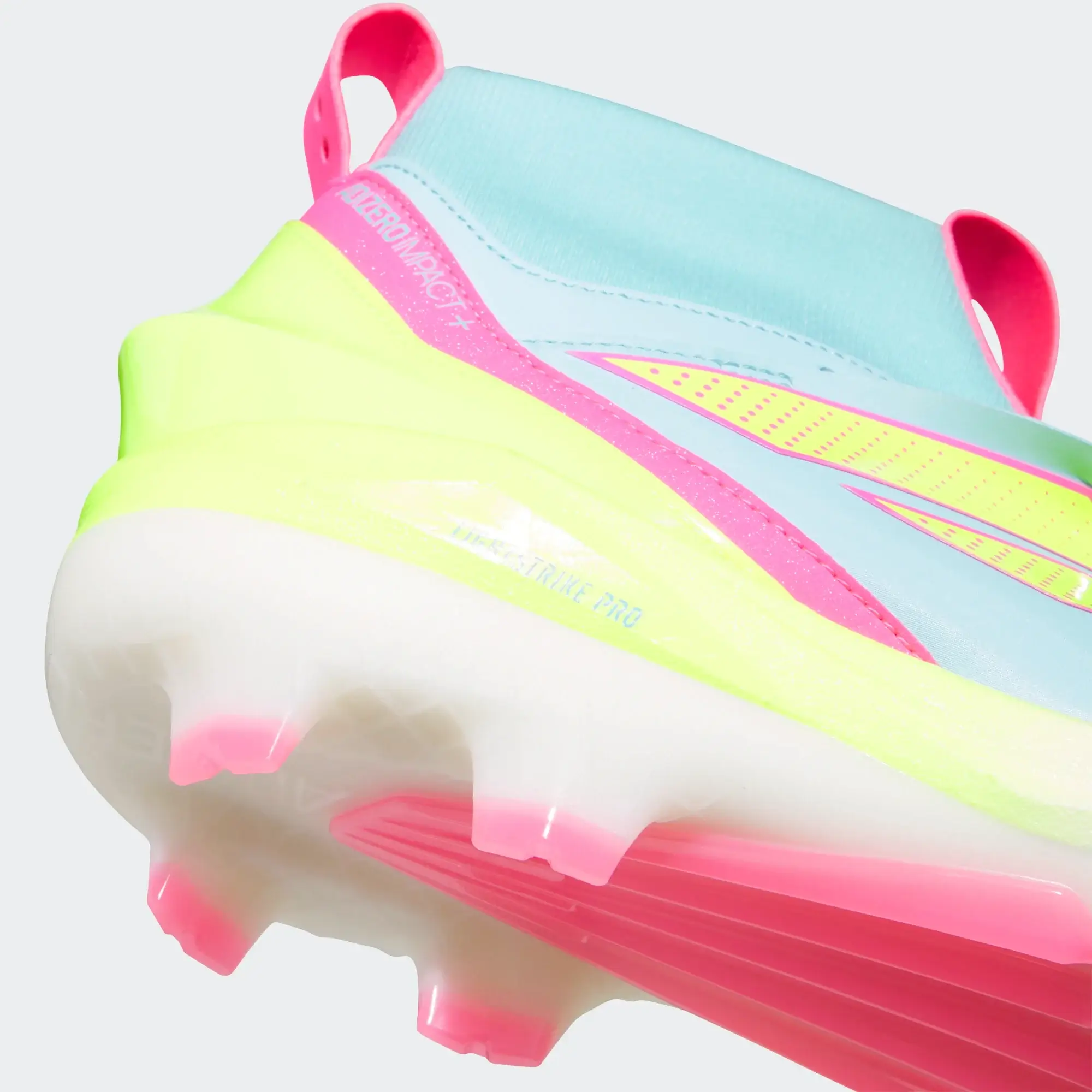 Adidas Adizero Impact+ 2.0 TPU Baseball Cleats Bliss Blue/Lemon/Pink - Image 10