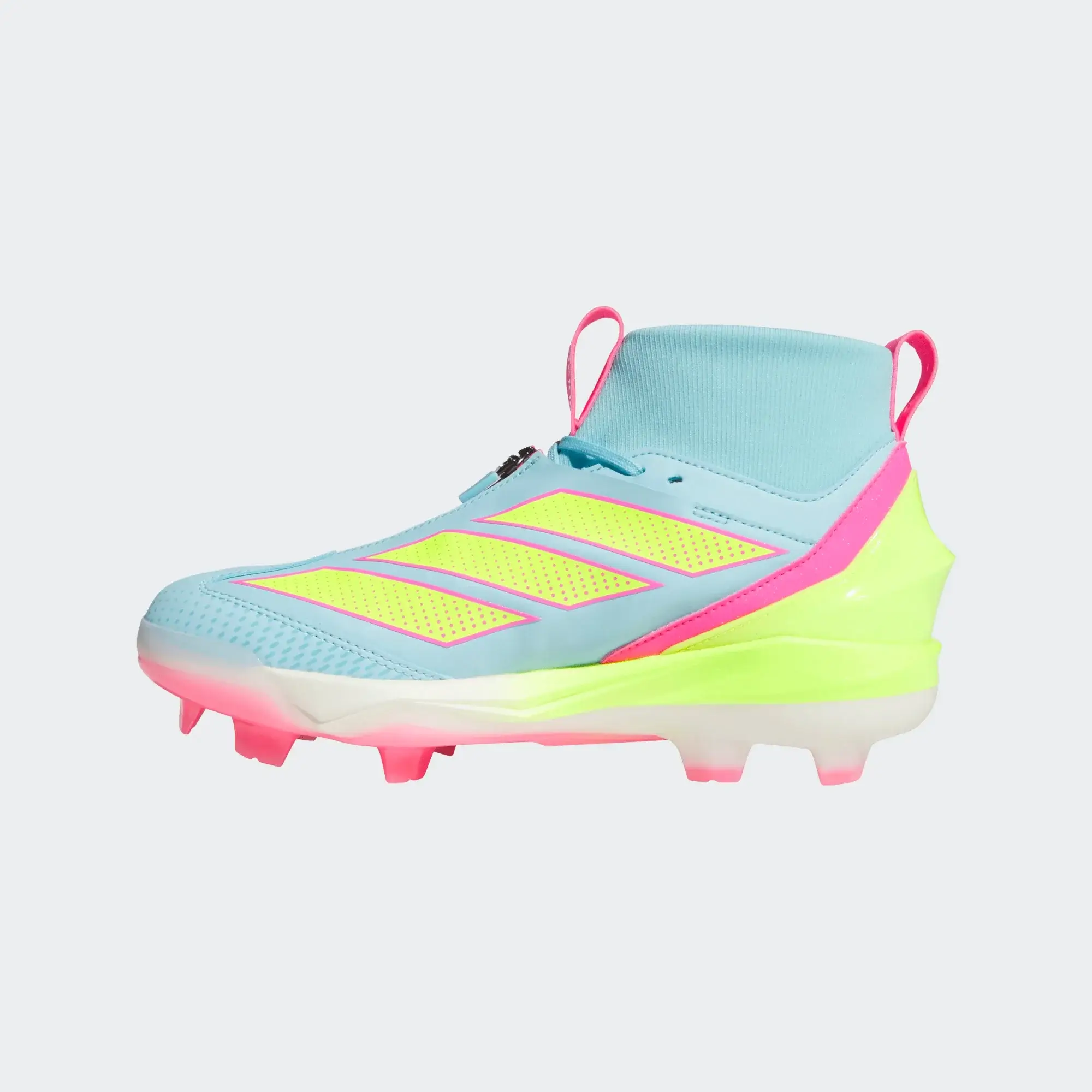 Adidas Adizero Impact+ 2.0 TPU Baseball Cleats Bliss Blue/Lemon/Pink - Image 6