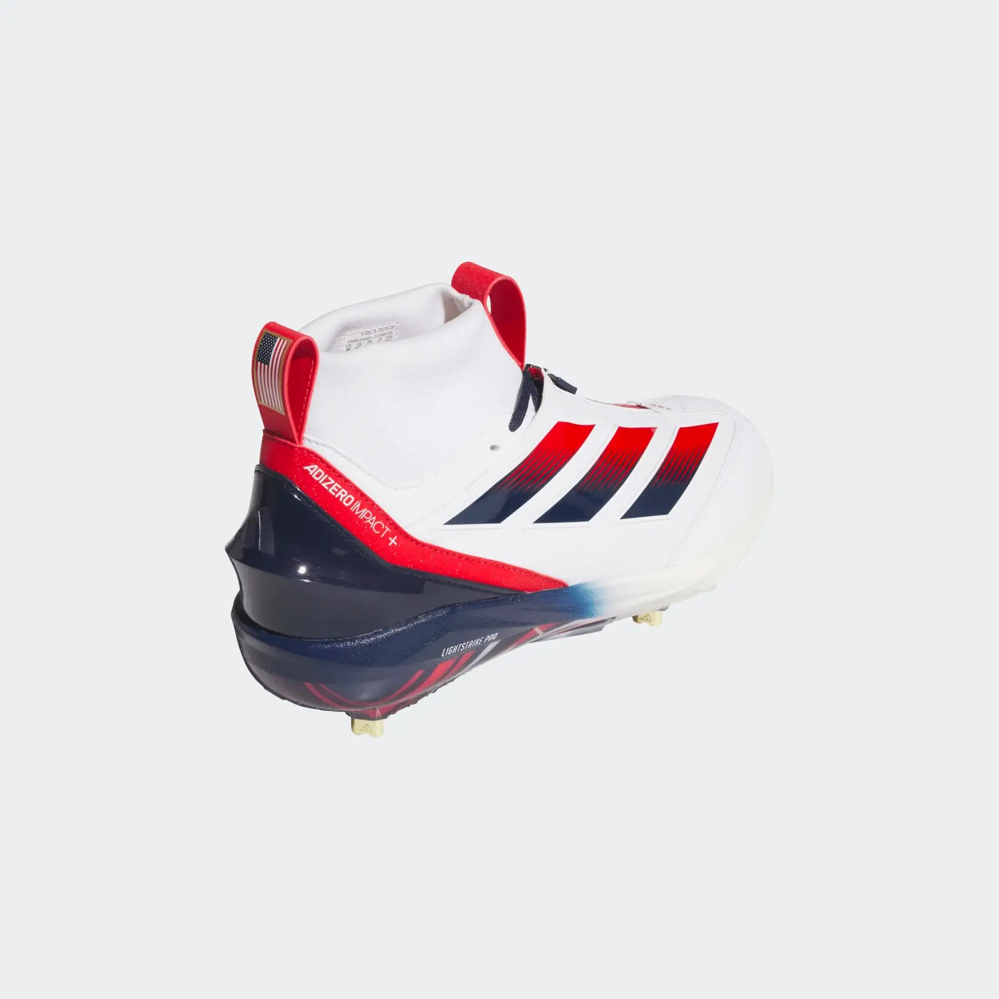 Adidas Adizero Impact+ 2.0 USA Baseball Cleat - White - Image 9
