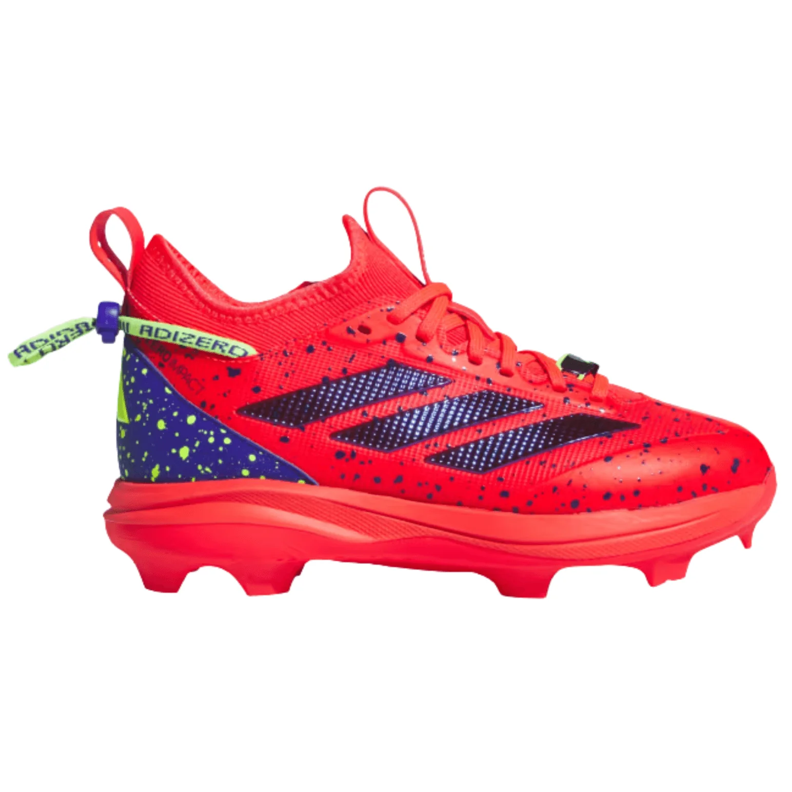 Adizero Impact TPU Kids Baseball 2.0 Shades Shoes - Lucid Red/Blue/Lemon