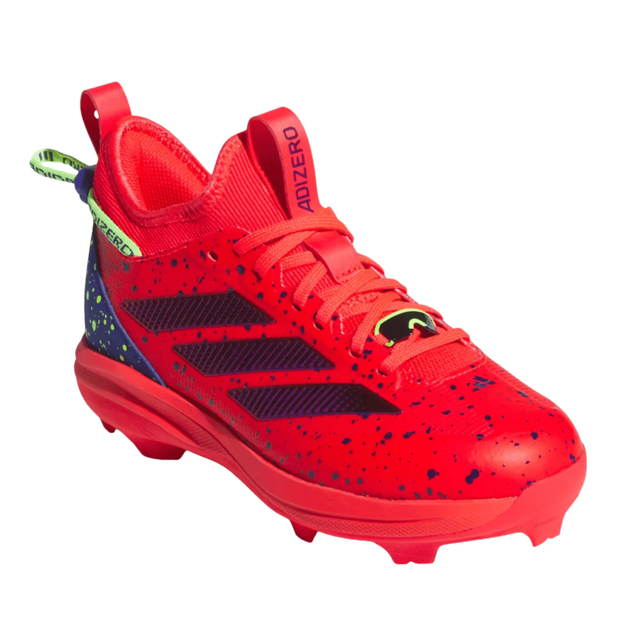 Adizero Impact TPU Kids Baseball 2.0 Shades Shoes - Lucid Red/Blue/Lemon - Image 2