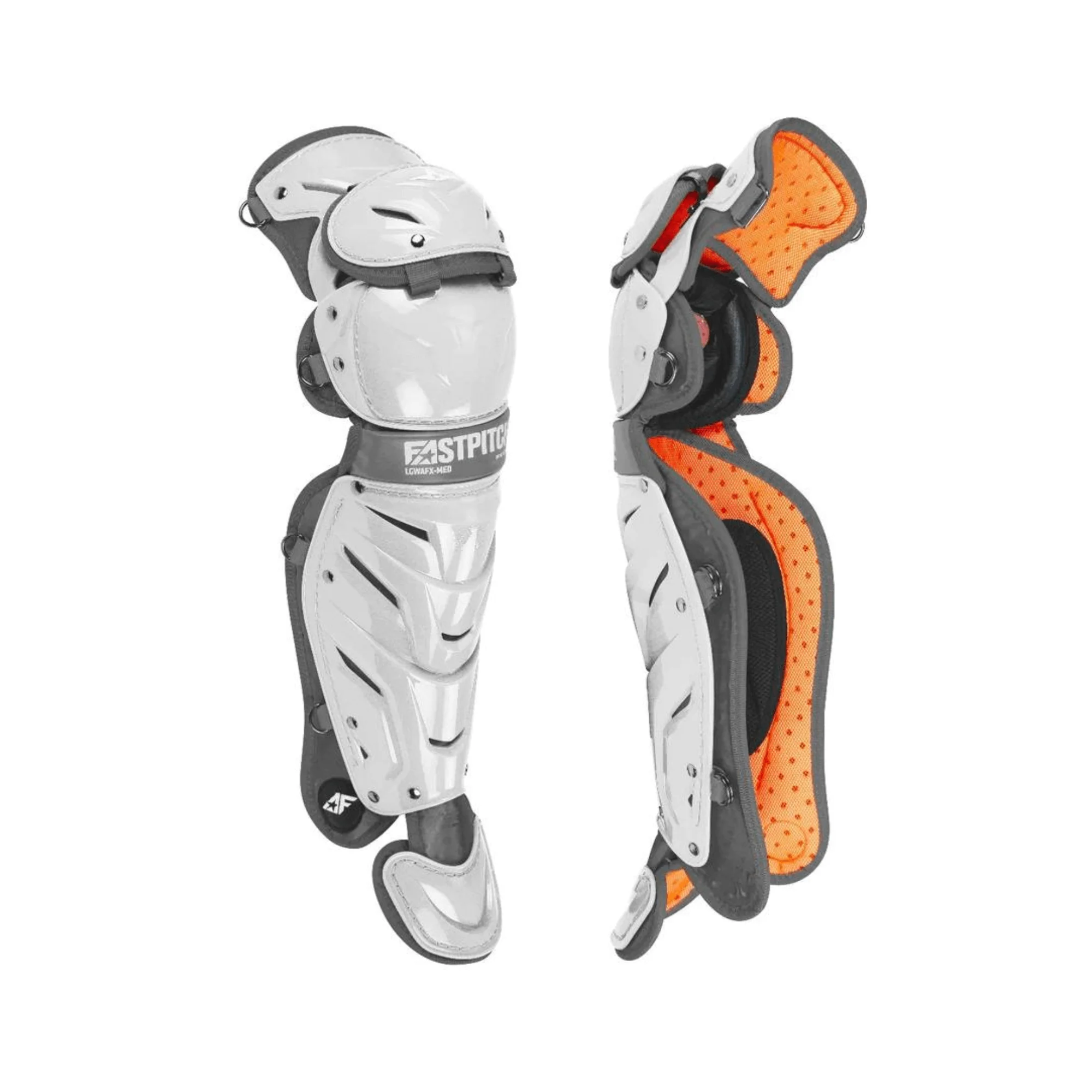 All-Star AFx Fastpitch Leg Guards WH/GPH - Image 2