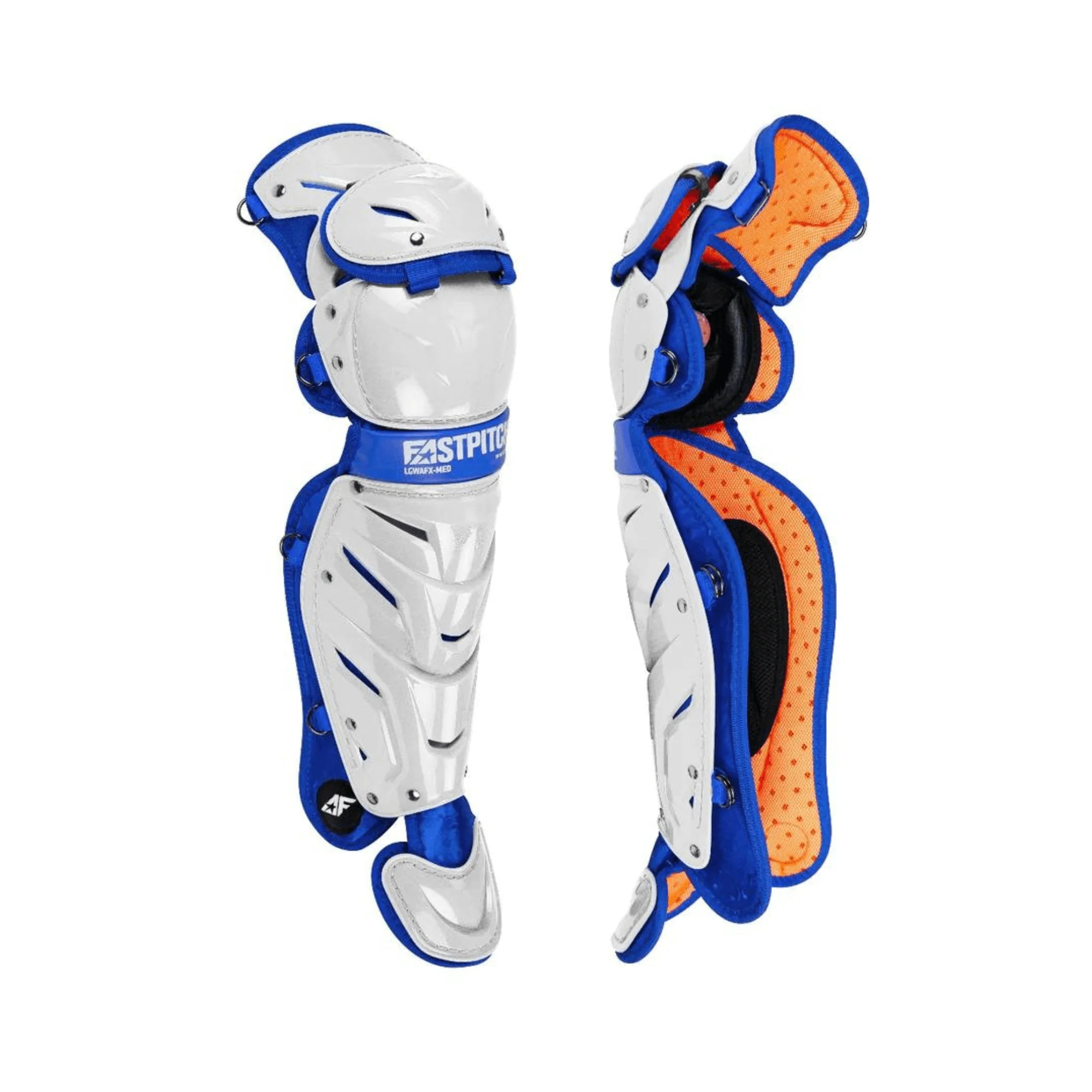 All-Star AFx Fastpitch Leg Guards WH/RO - Image 2