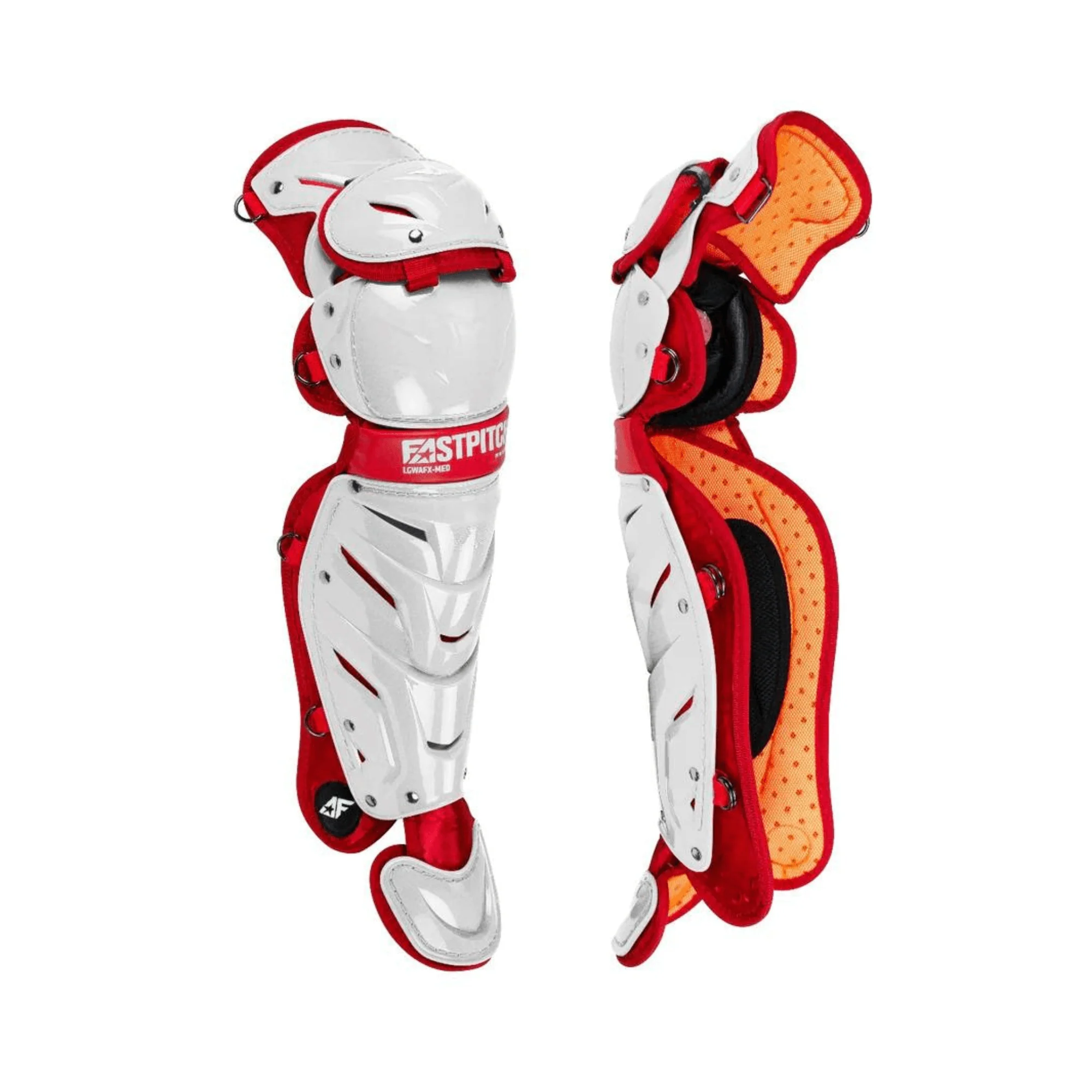 All-Star AFx Fastpitch Leg Guards WH/SC - Image 2