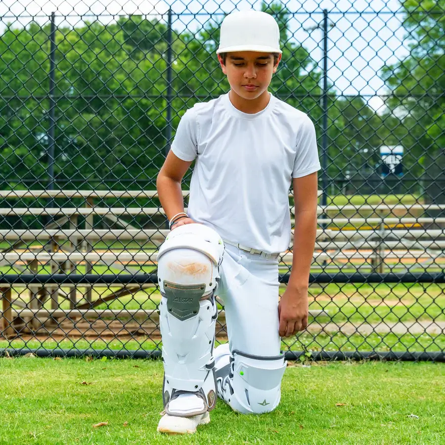 All-Star MVP-PRO™ Catcher Leg Guards | Black/Black | Intermediate - Image 6