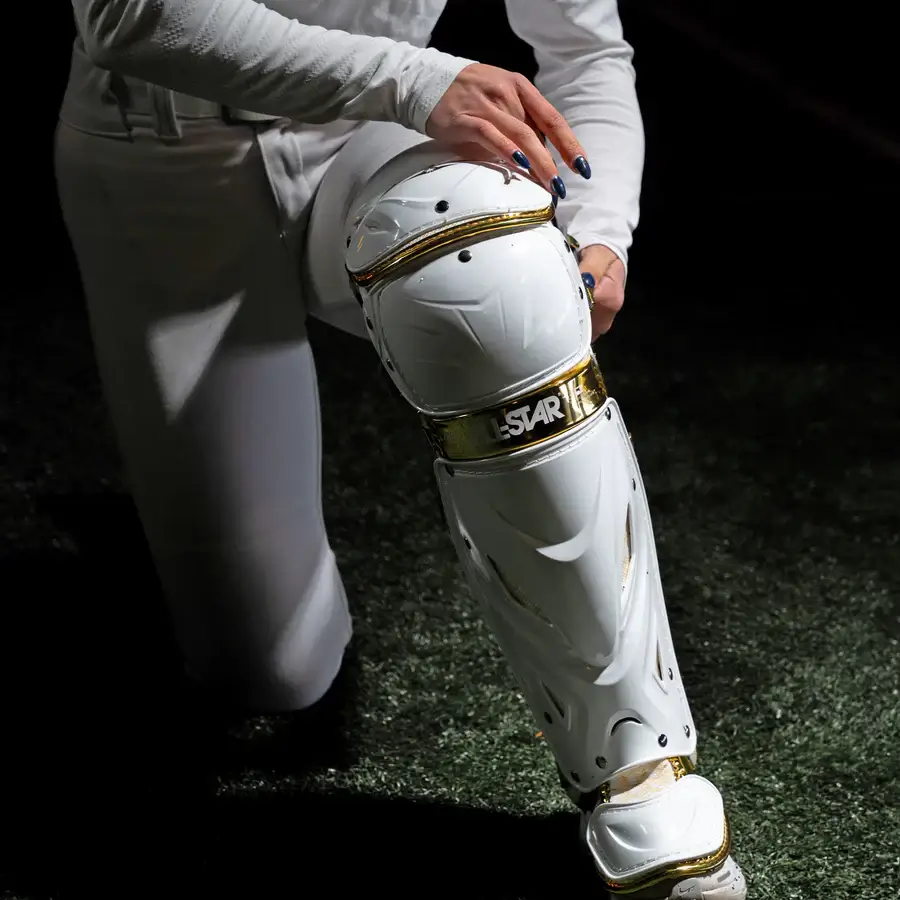 All-Star MVP Pro PHX™ Diamond Series Softball Catcher's Kit | White/Gold (Medium) - Image 12