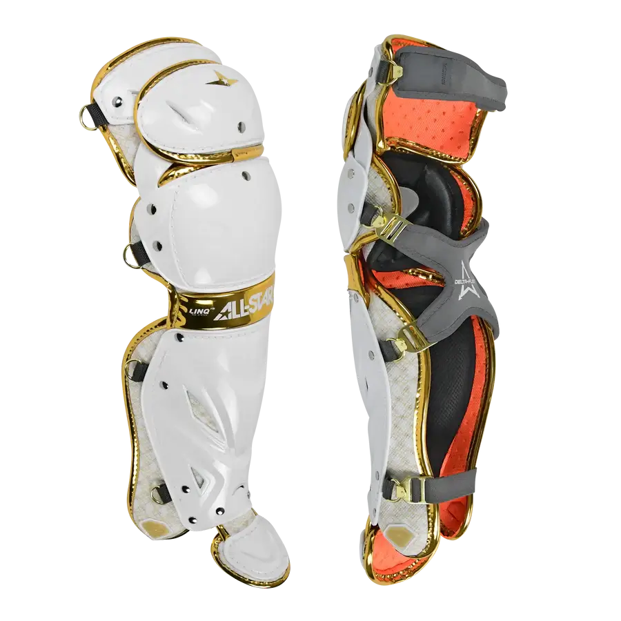 All-Star MVP Pro PHX™ Diamond Series Softball Catcher's Kit | White/Gold (Medium) - Image 4