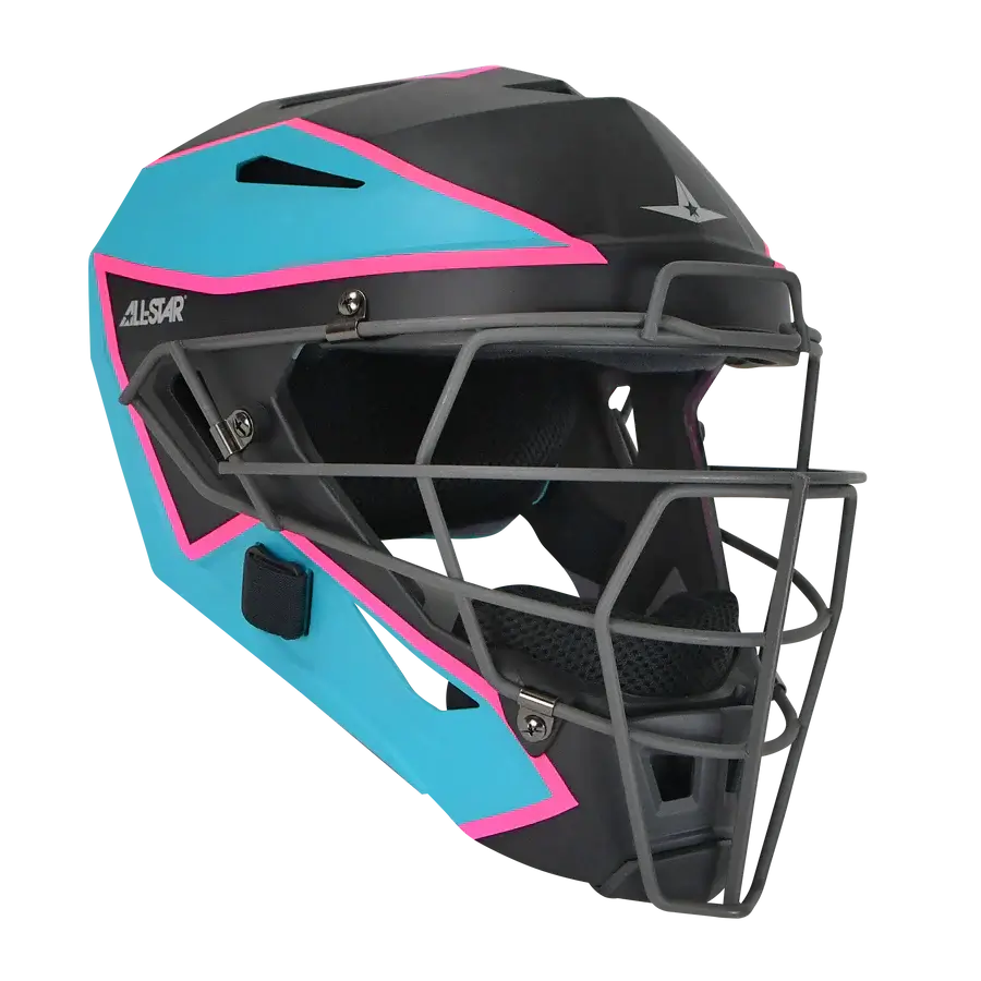 All-Star MVP-Pro Short Fuse Catcher's Kit | Miami Nights Limited Edition | Black/Sky Blue/Pink (Intermediate) - Image 2