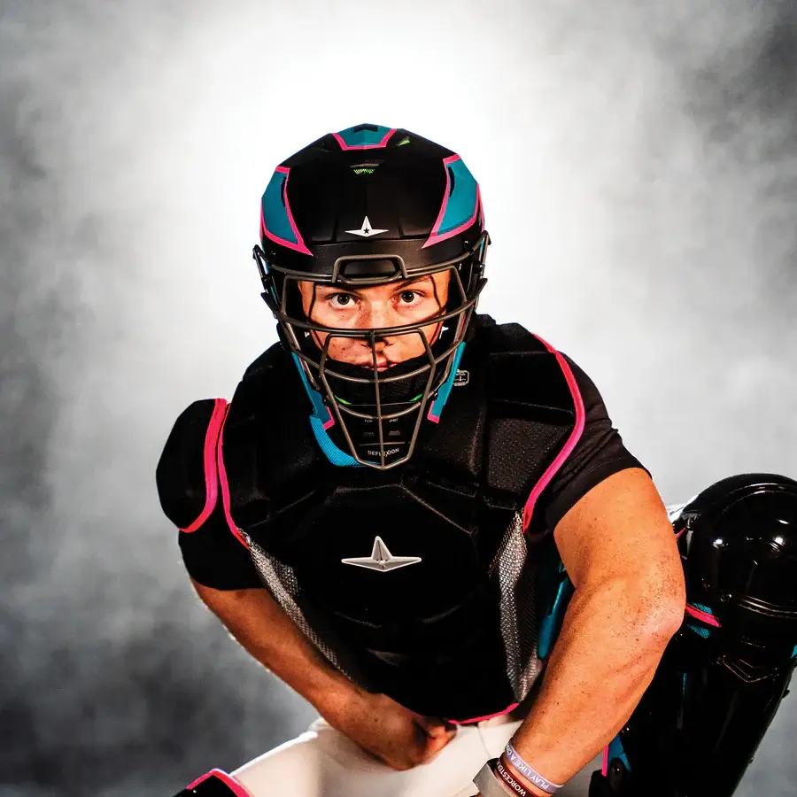 All-Star MVP-Pro Short Fuse Catcher's Kit | Miami Nights Limited Edition | Black/Sky Blue/Pink (Intermediate) - Image 7