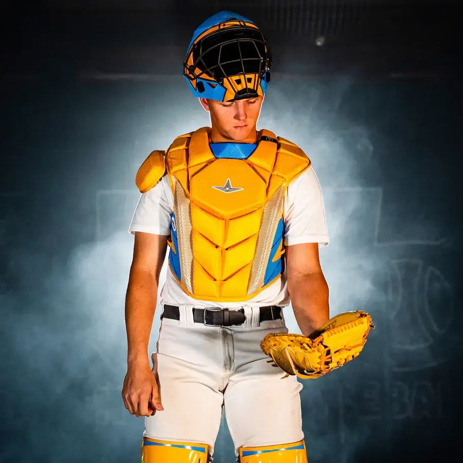 All-Star MVP-Pro Short Fuse Catcher's Kit | Boston Limited Edition | Sky Blue/Yellow (Intermediate) - Image 10