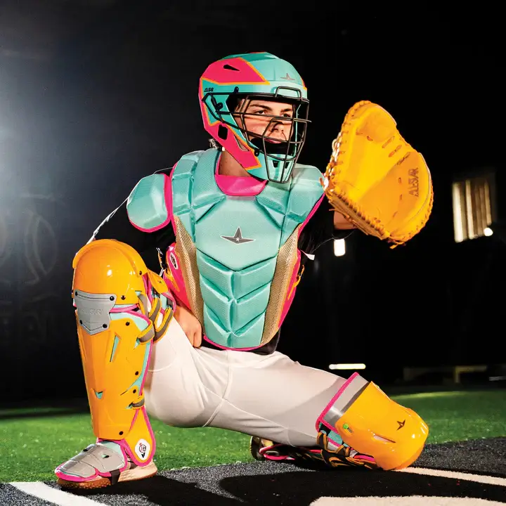 All-Star MVP-Pro Short Fuse Catcher's Kit | Saved By The Bell Limited Edition | Yellow/Pink /Seafoam (Intermediate) - Image 6