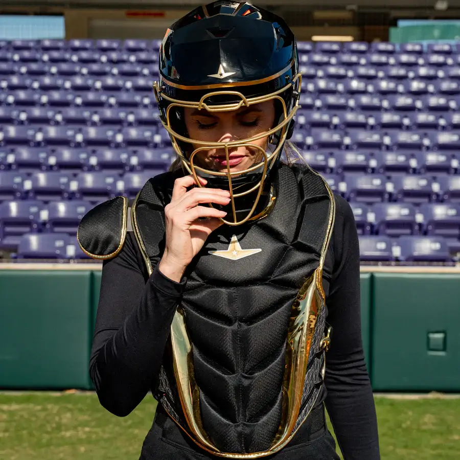 All-Star PHX™ Diamond Series Softball Catcher's Kit | Black/Gold - Image 11