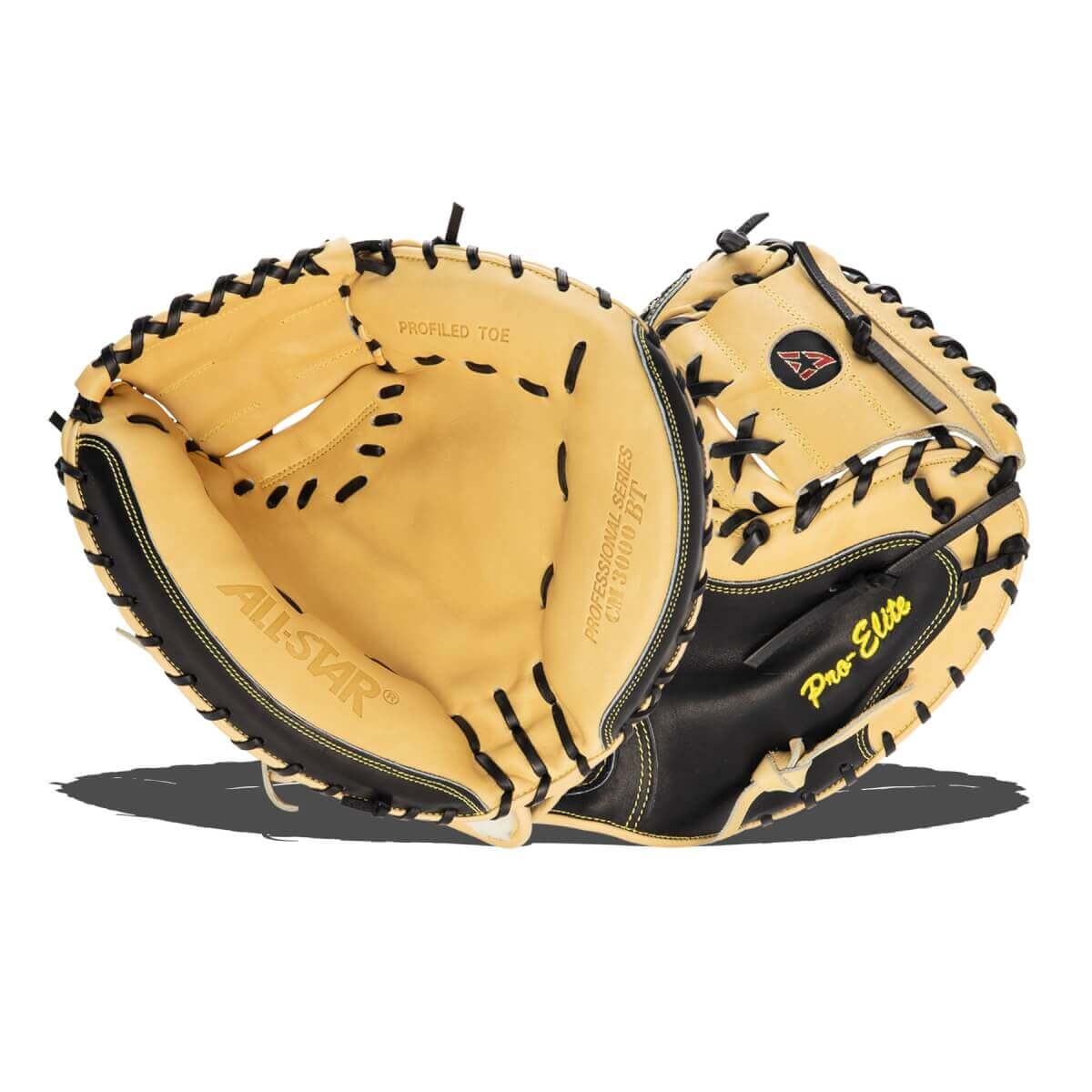 All-Star Pro-Elite Catcher's Mitt Black/Tan - Image 4