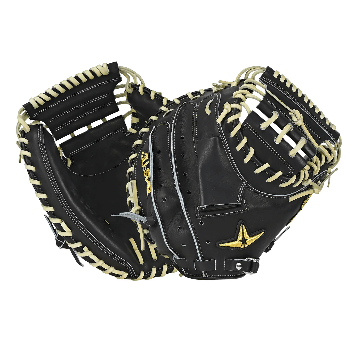 All-Star Pro-Elite Japan 34" Catchers Mitt Closed Back Black/Camel