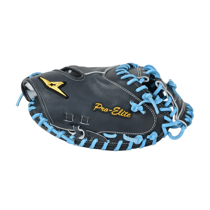 All-Star Pro-Elite Japan 34" Catchers Mitt Open Back Navy/Sky Blue - Image 4