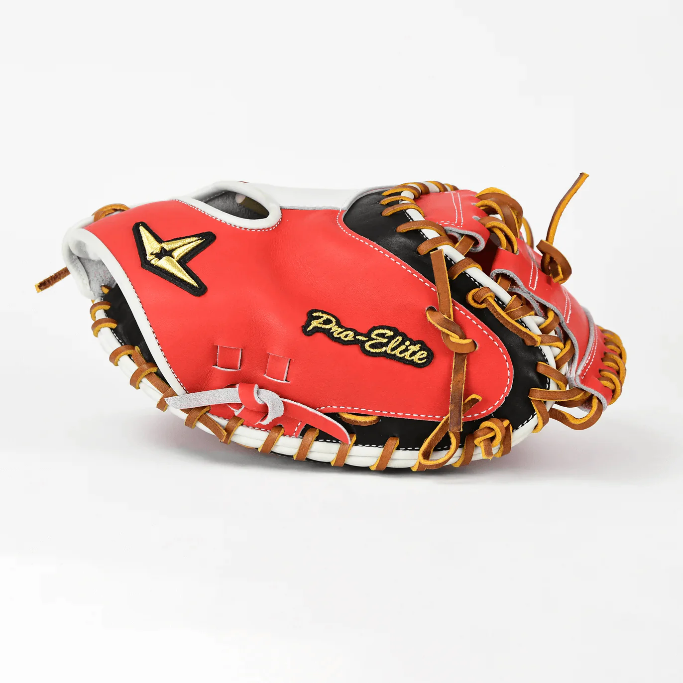 All-Star Pro-Elite Japan 34" Catchers Mitt Open Back Red/Black/White - Image 5