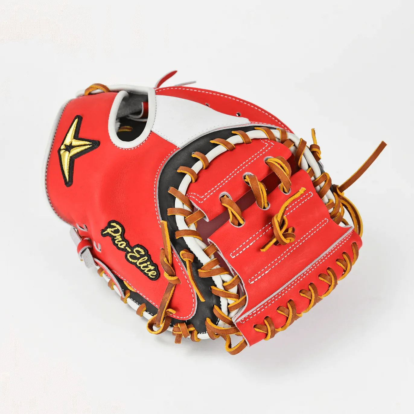 All-Star Pro-Elite Japan 34" Catchers Mitt Open Back Red/Black/White - Image 6