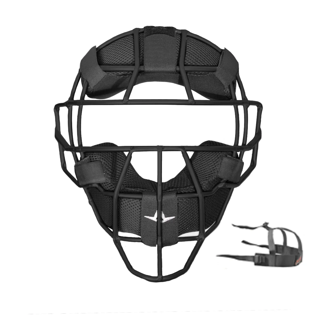 All-Star S7 Traditional Umpire Mask - LUC Pads Matte Black Finish