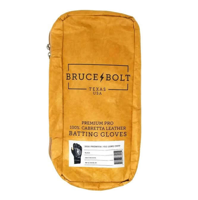 Bruce Bolt Premium Pro Long Cuff Batting Gloves - Green - Image 3