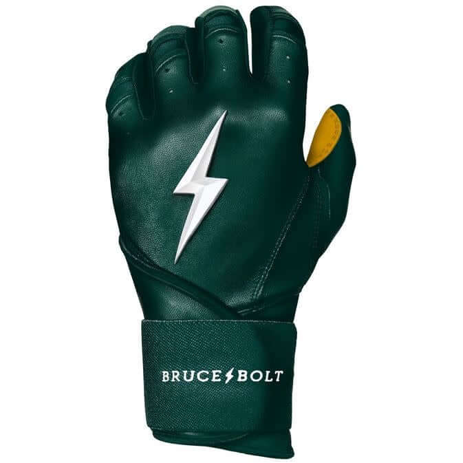 Bruce Bolt Premium Pro Long Cuff Batting Gloves - Green - Image 4
