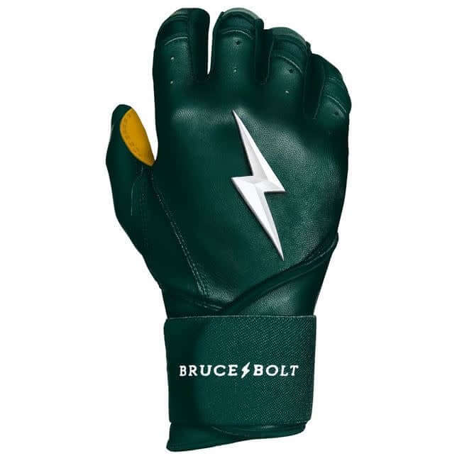 Bruce Bolt Premium Pro Long Cuff Batting Gloves - Green - Image 5